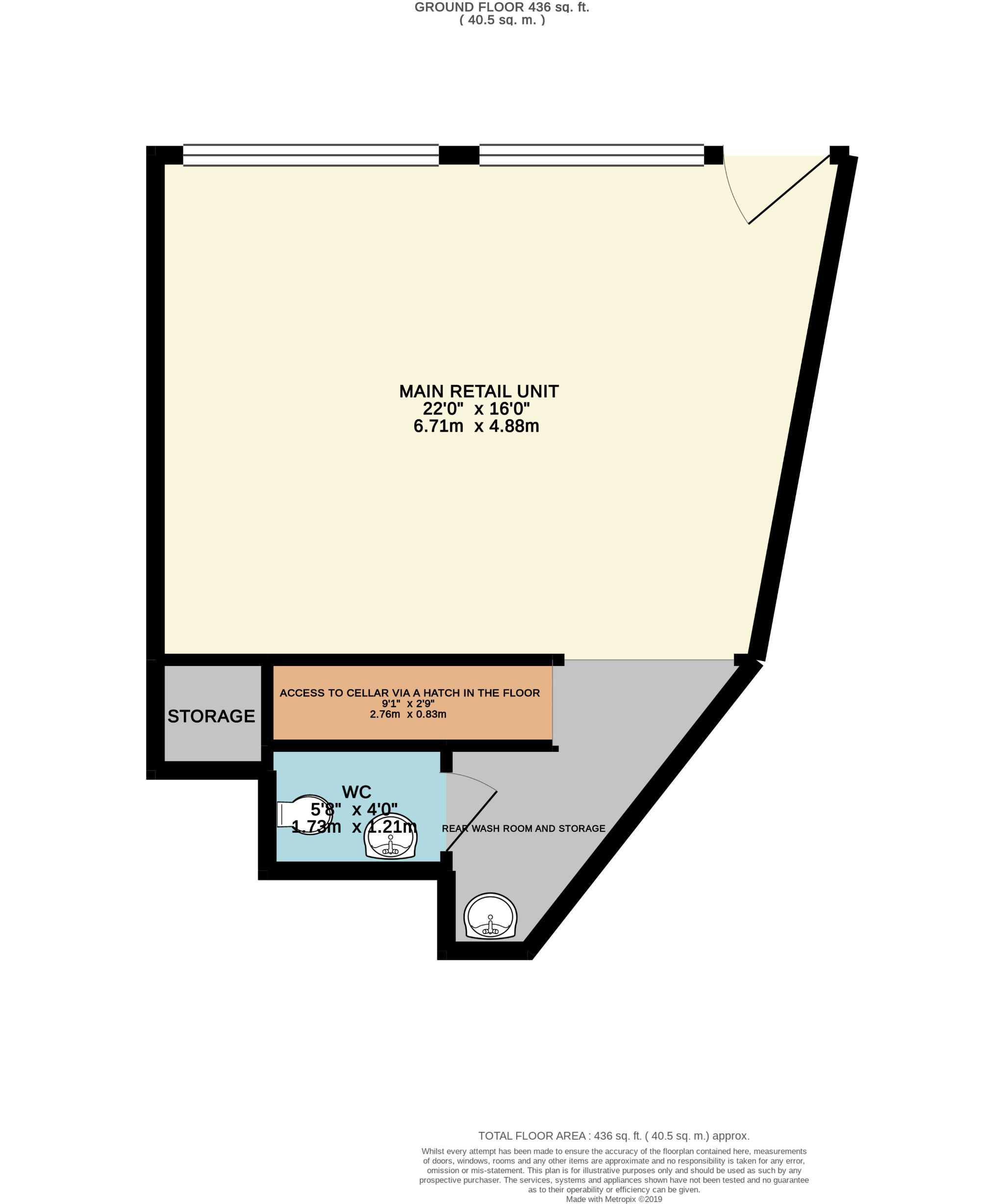 Empty Retail Premises To Let in Huddersfield - Floorplan 1