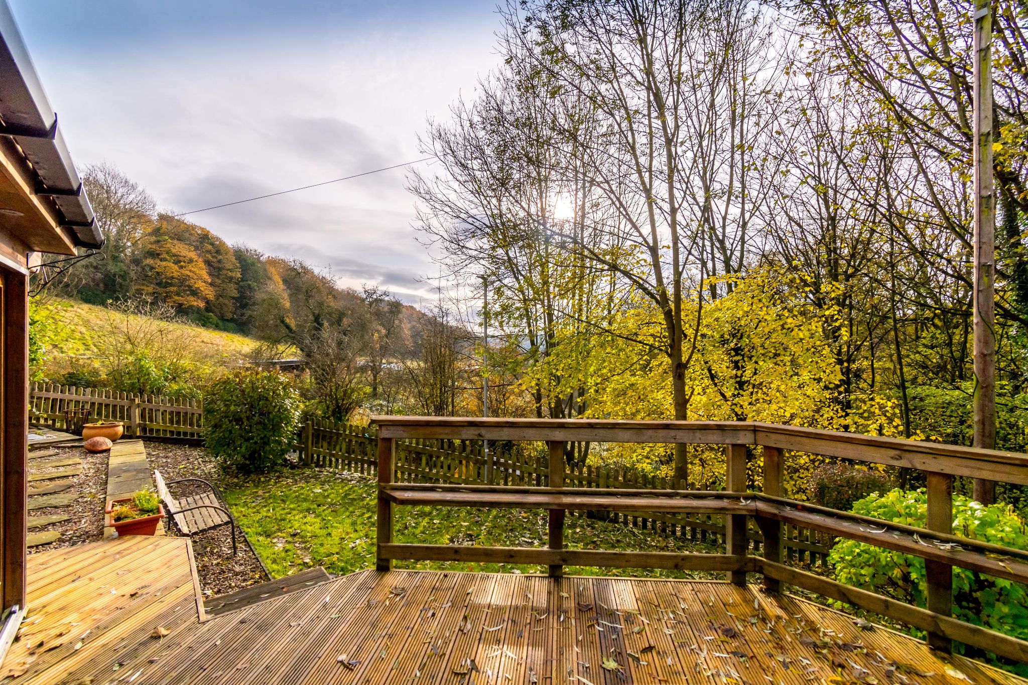 3 bedroom detached house SSTC in Brighouse - Rear decked seating area