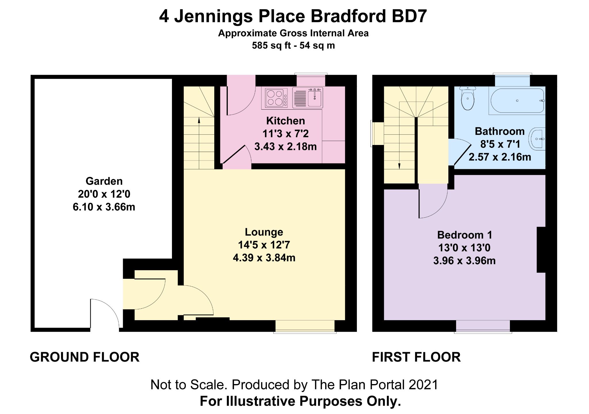 1 bedroom mid terraced house For Sale in Bradford - Photograph 9.