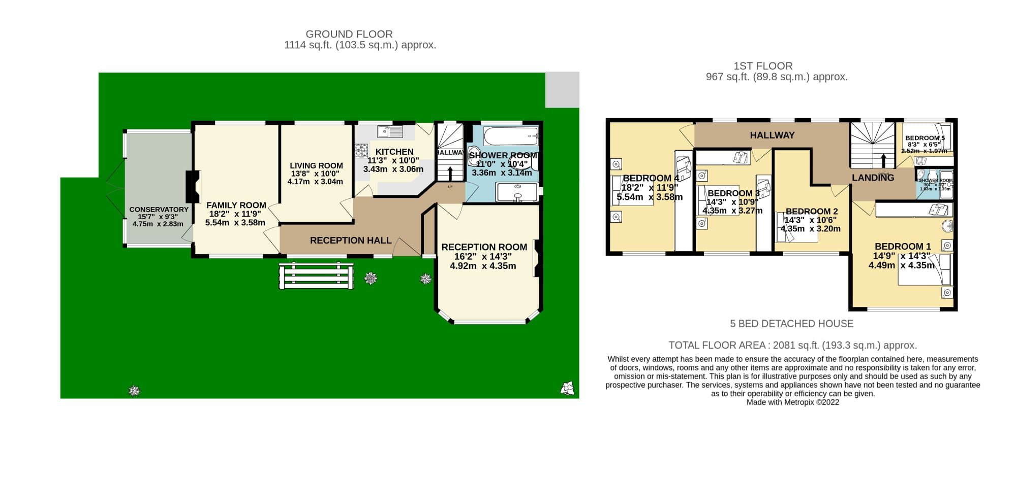 5 bedroom detached house For Sale in Bradford - Floorplan 1.
