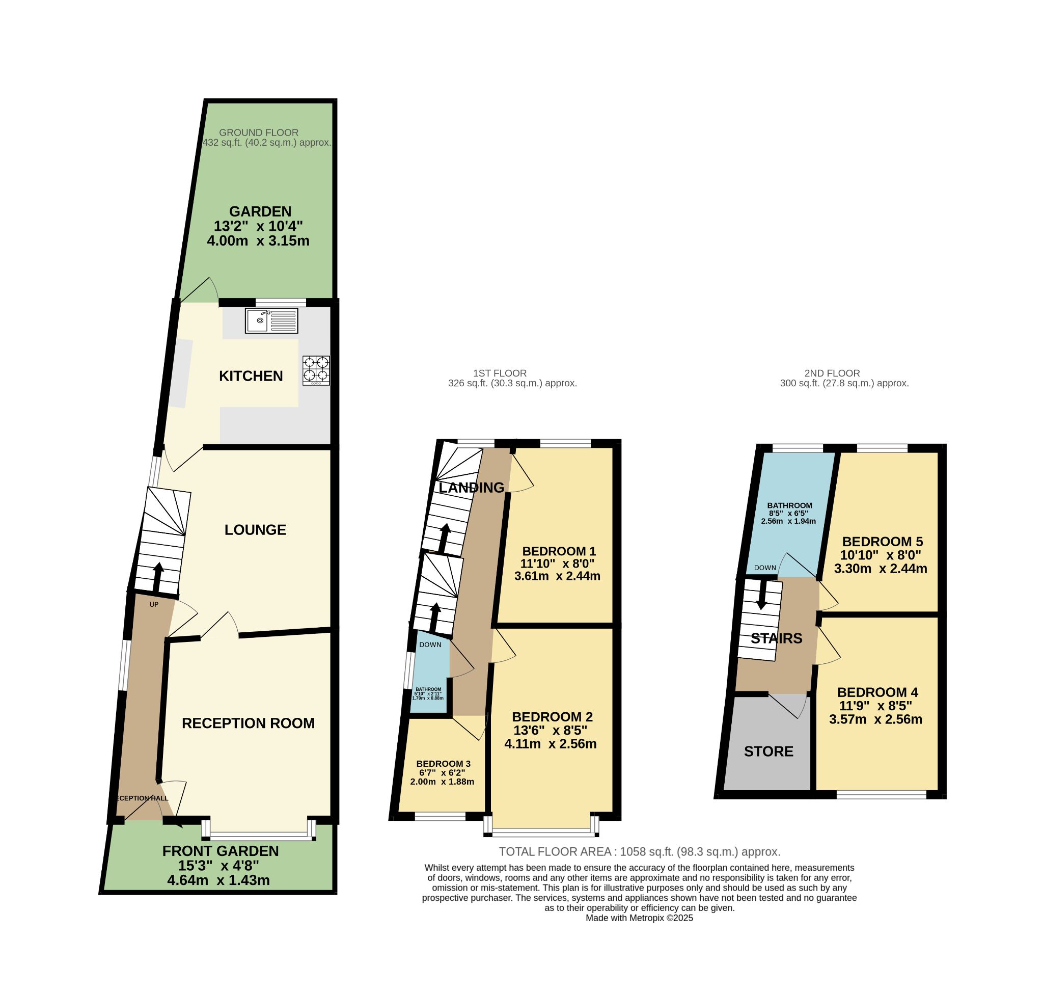 5 bedroom end terraced house For Sale in Bradford - Floorplan 1.