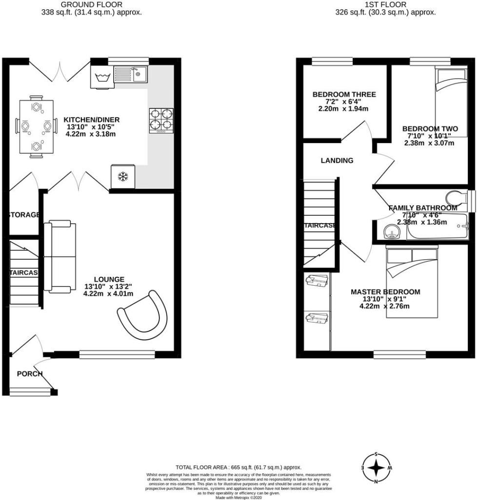 3 bedroom semi-detached house Let in Preston - floor plan