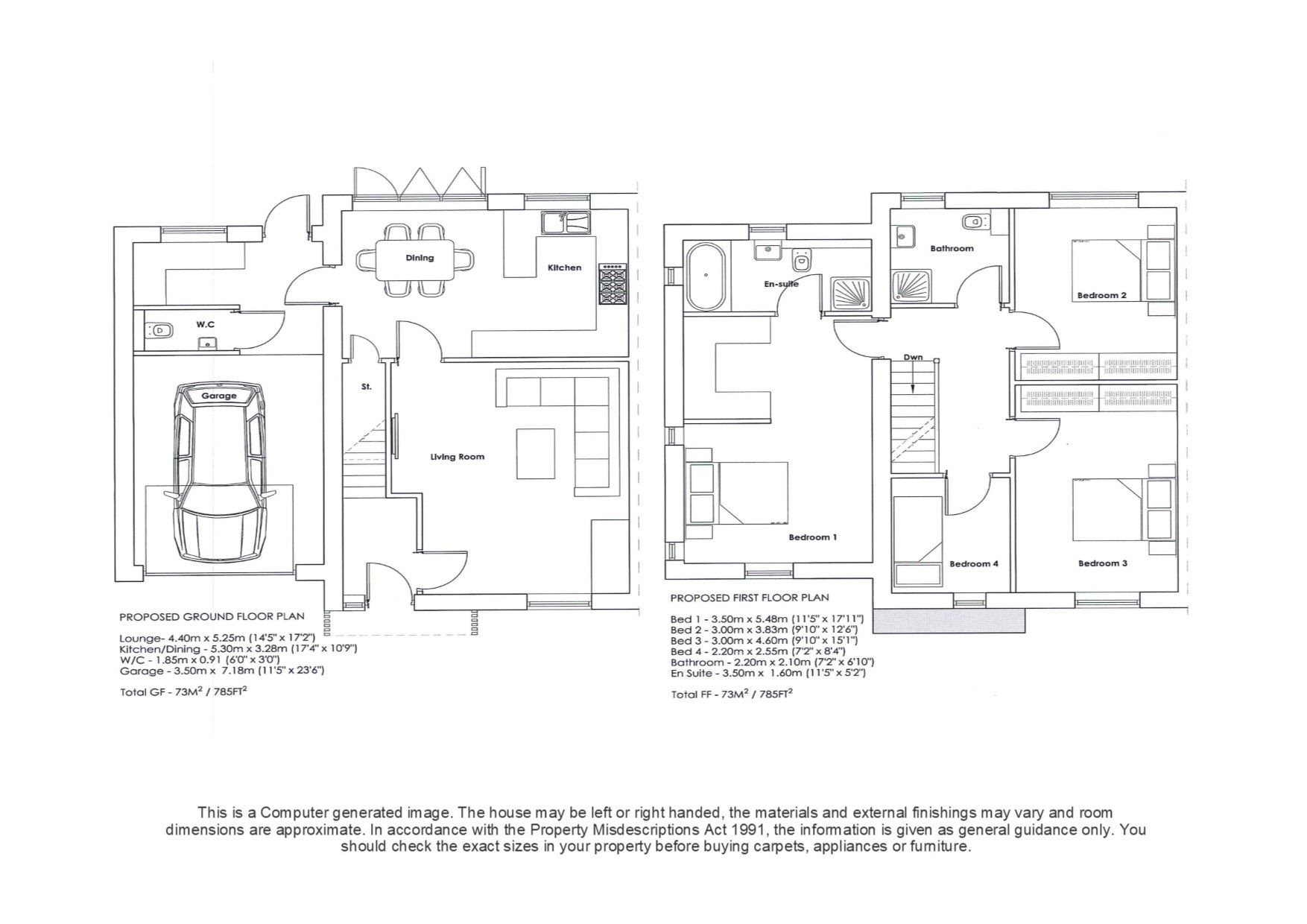 4 bedroom semi-detached house For Sale in Darwen - Floorplan 1