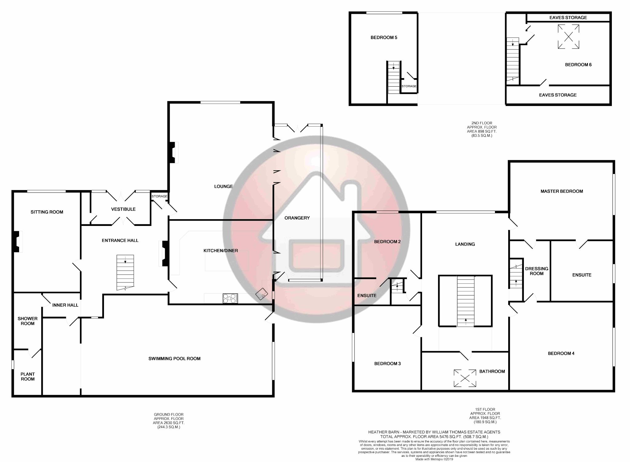 6 bedroom barn conversion house Sale Agreed in Darwen - Floorplan 1
