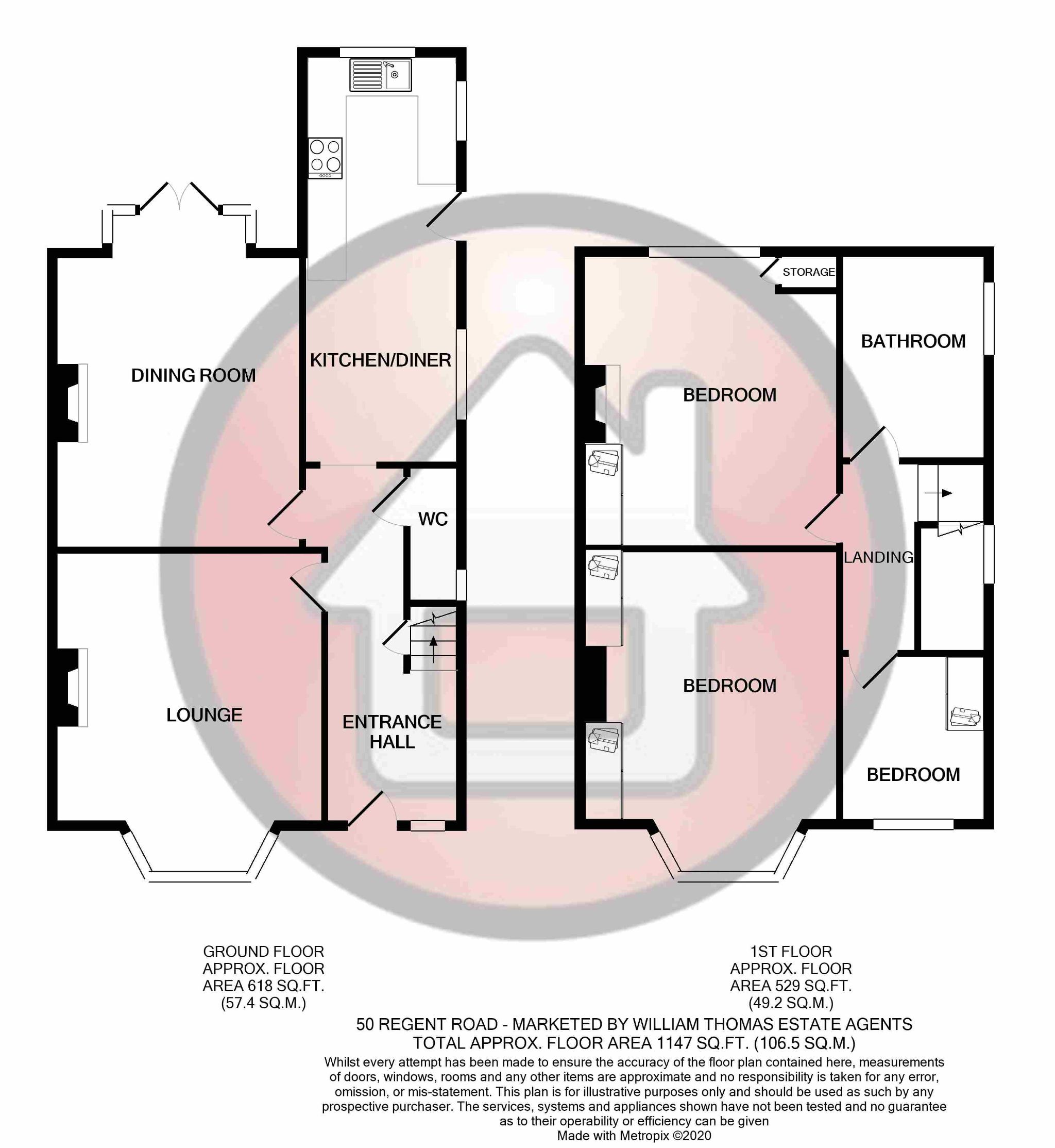 3 bedroom semi-detached house SSTC in Bolton - Floorplan 1