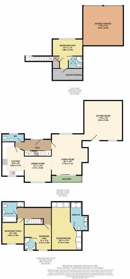 4 bedroom detached house Sale Agreed in Bolton - Floorplan 1