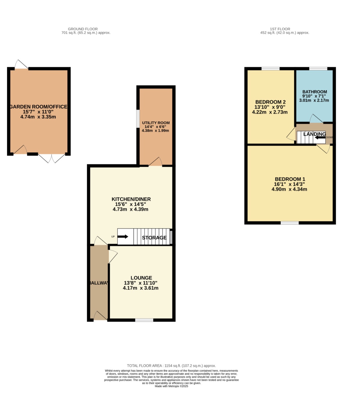 2 bedroom mid terraced house For Sale in Bolton - Floorplan 1.