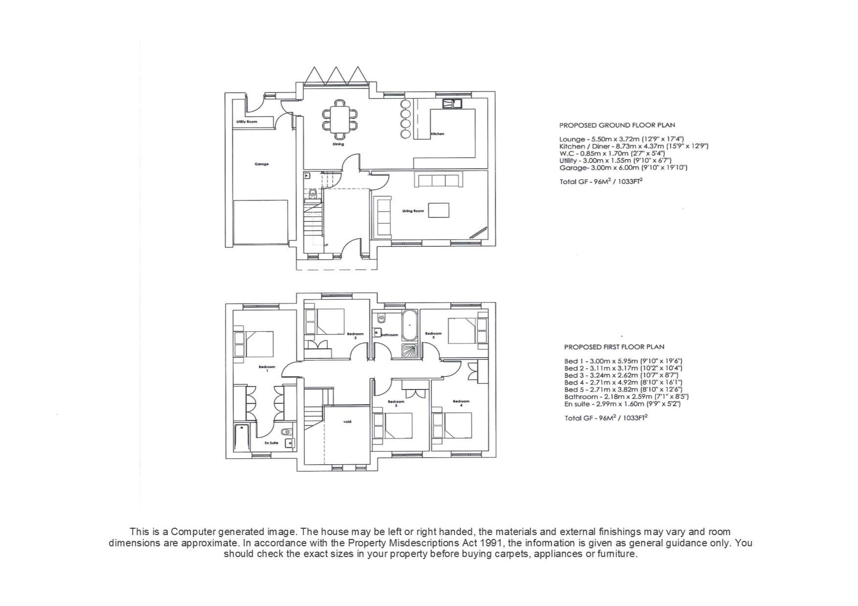 5 bedroom detached house For Sale in Darwen - Floorplan 1