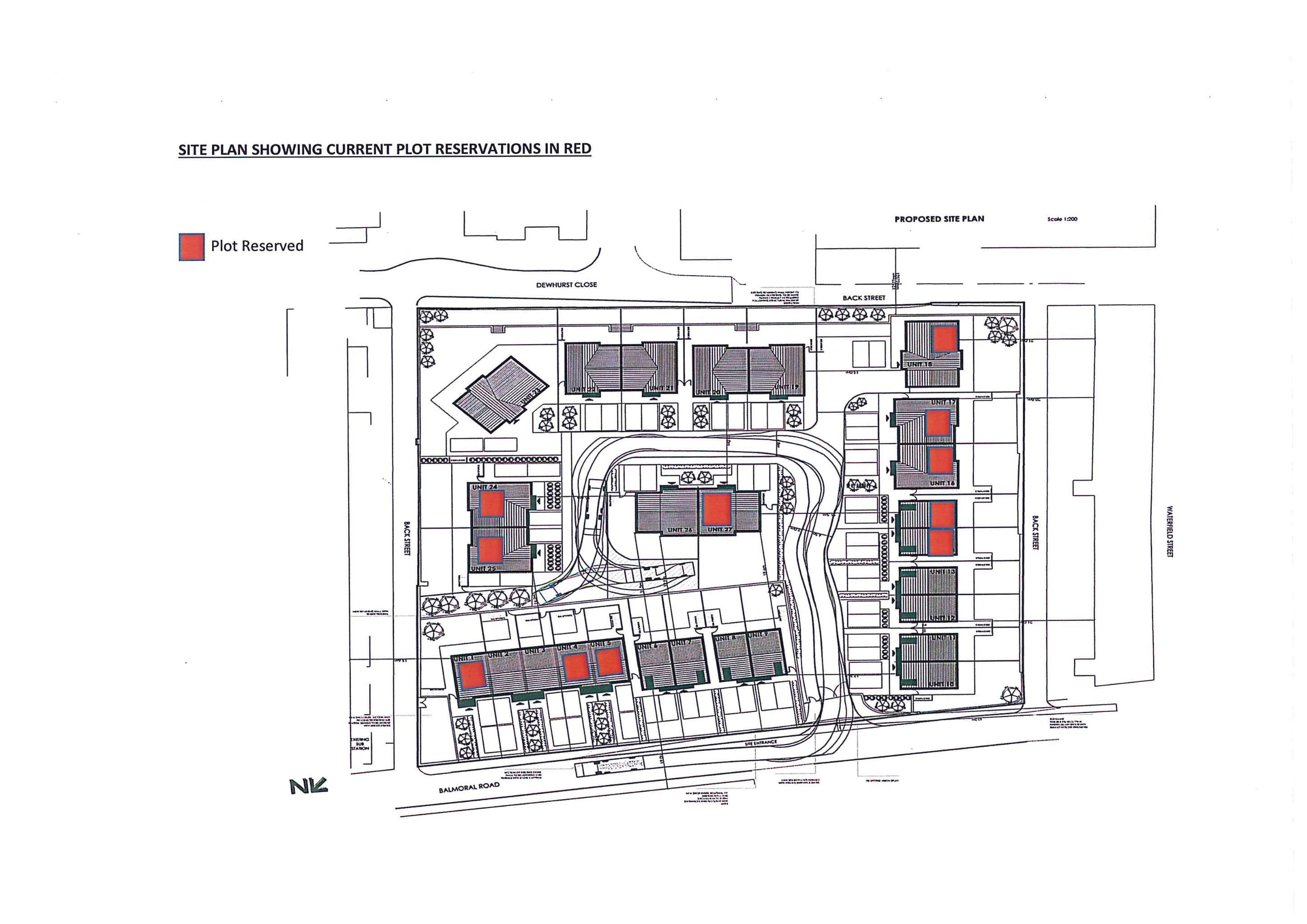 5 bedroom detached house For Sale in Darwen - Site plan showing Plot reservations
