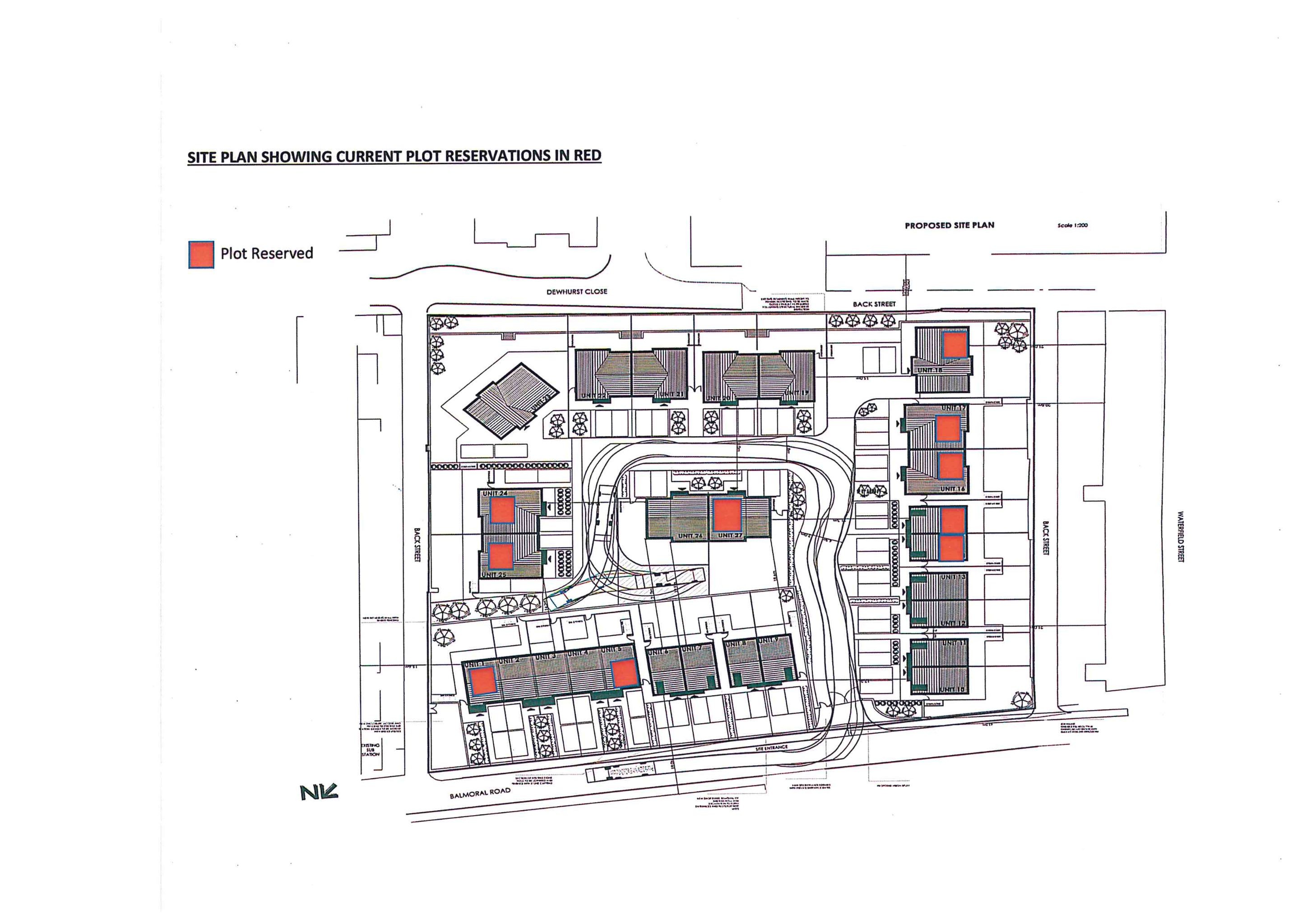 5 bedroom detached house For Sale in Darwen - Site plan showing plot reservations