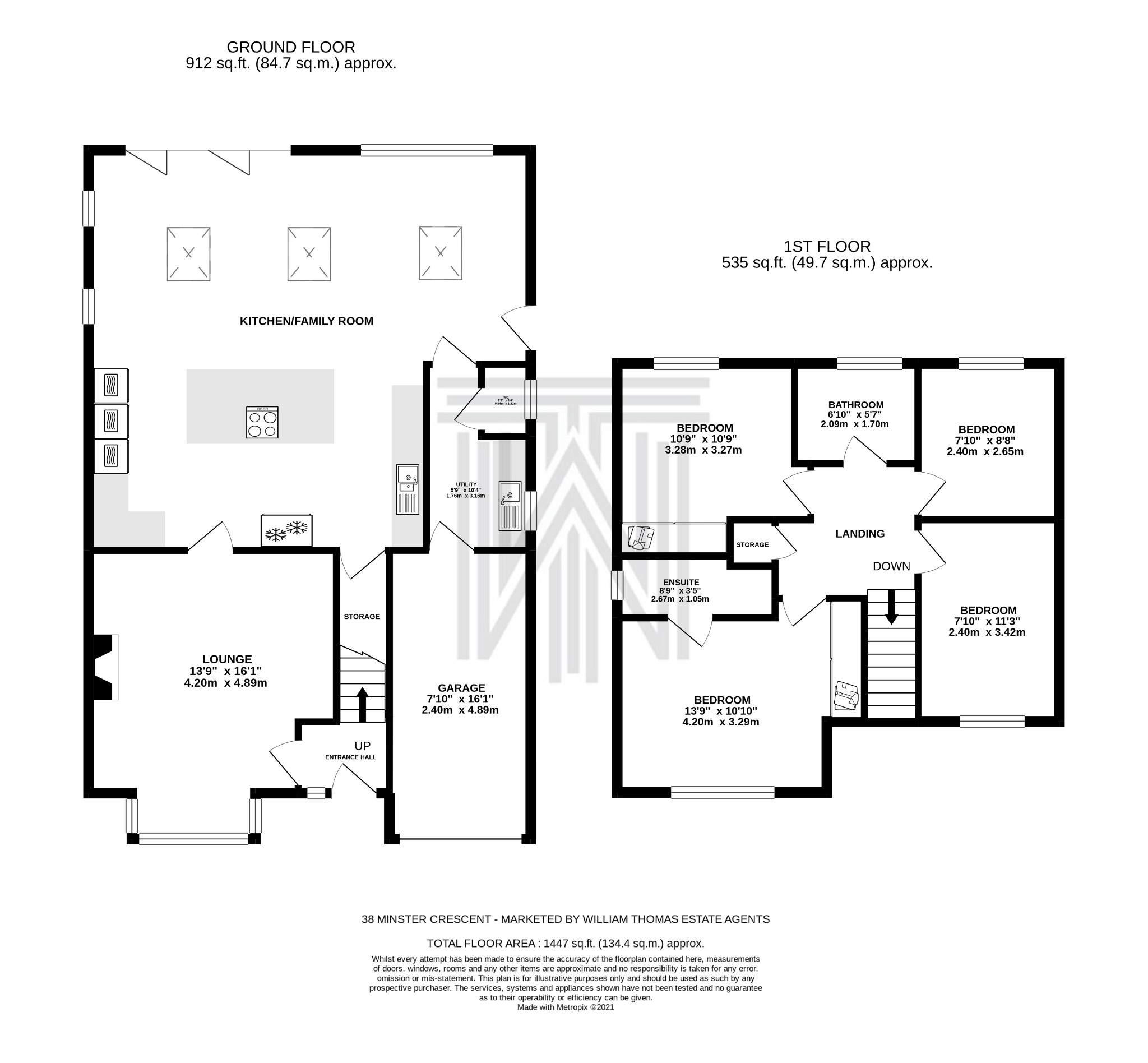 4 bedroom detached house Sale Agreed in Darwen - Floorplan 1