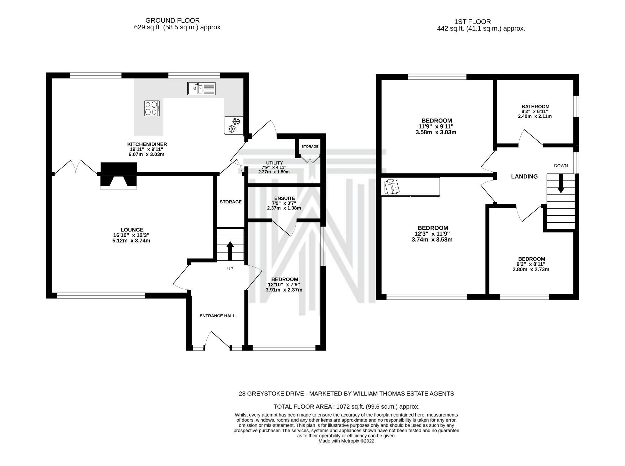 4 bedroom detached house Sale Agreed in Bolton - Floorplan 1