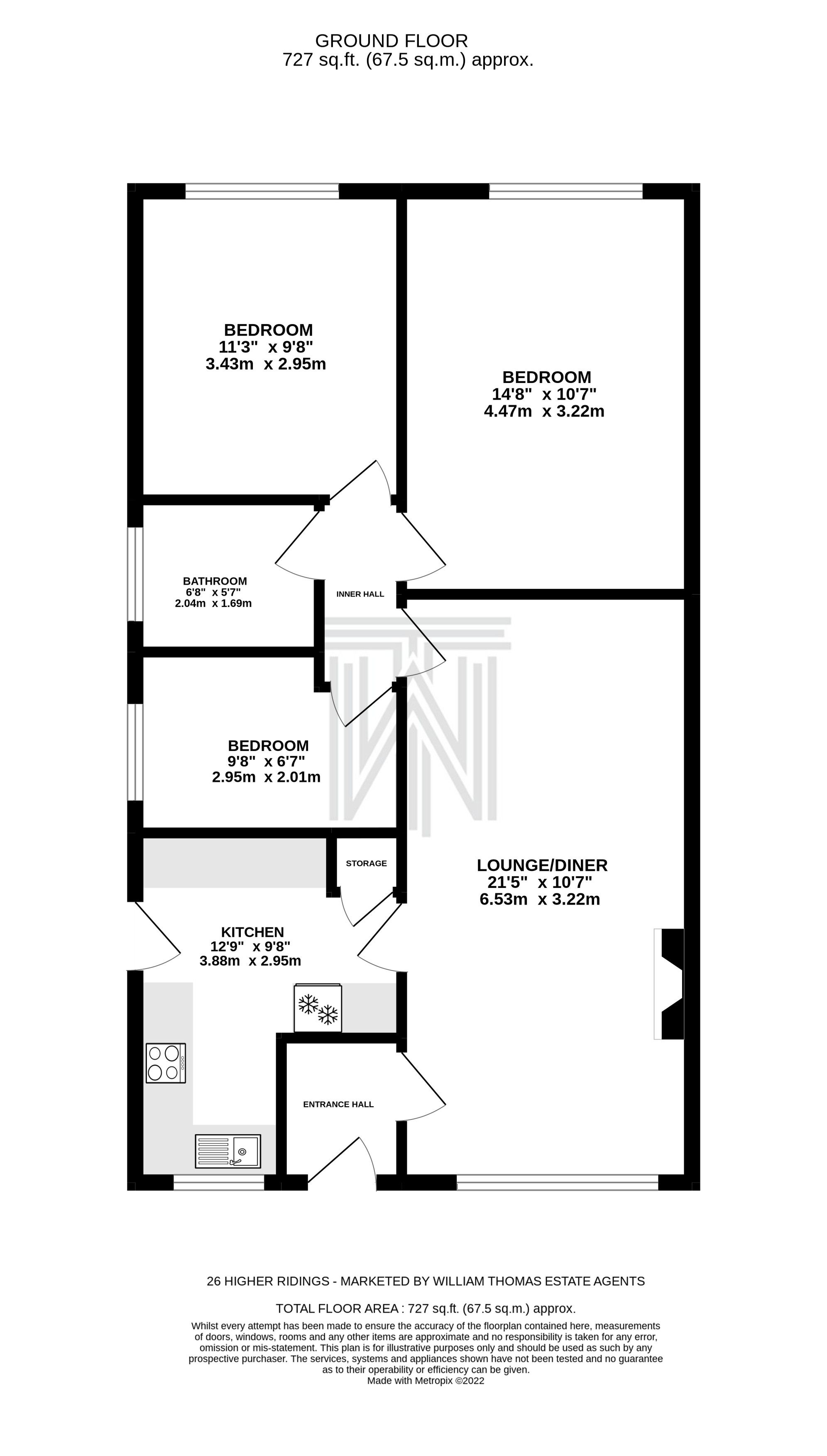 3 bedroom detached bungalow SSTC in Bolton - Floorplan 1