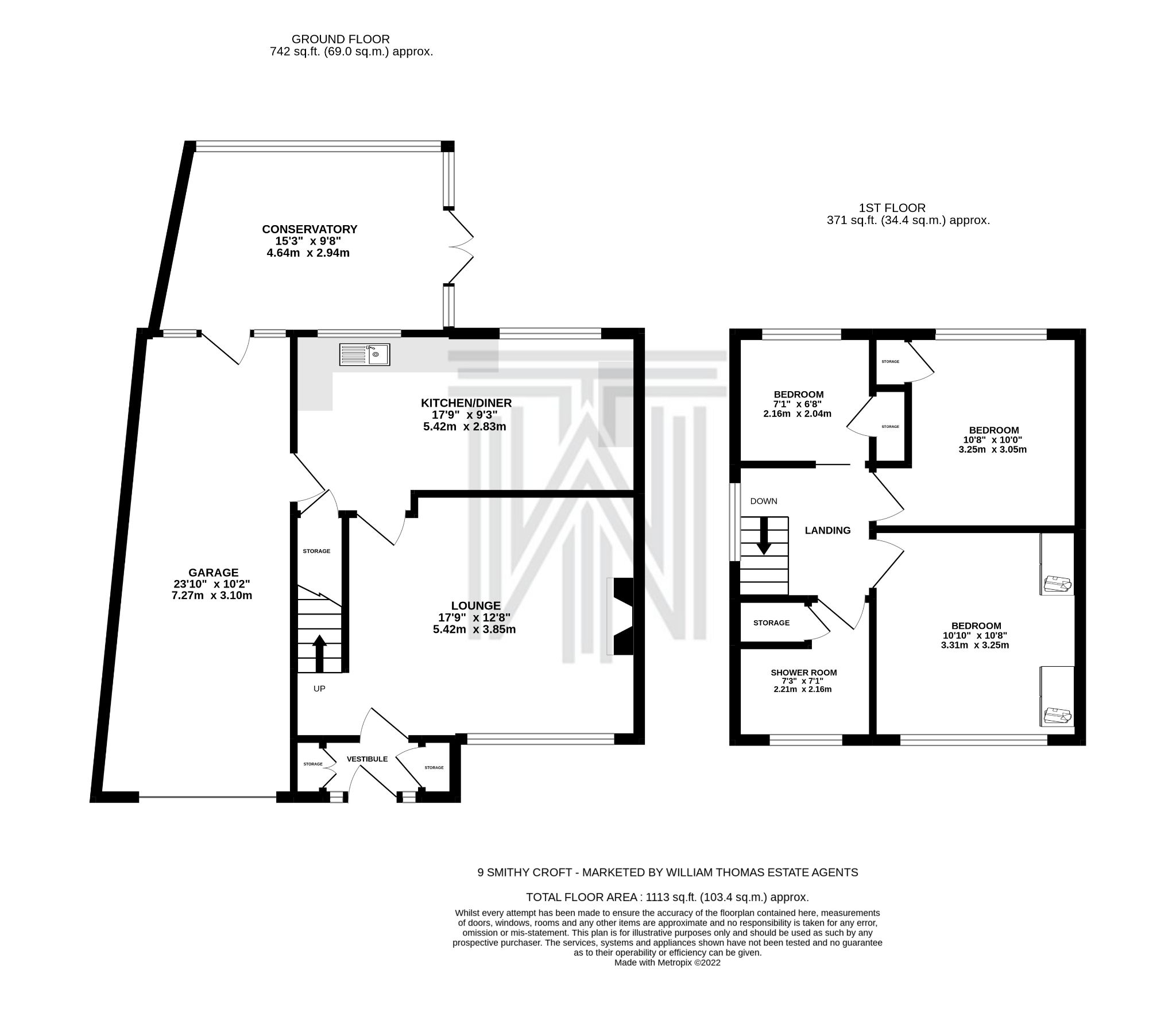 3 bedroom semi-detached house SSTC in Bolton - Floorplan 1
