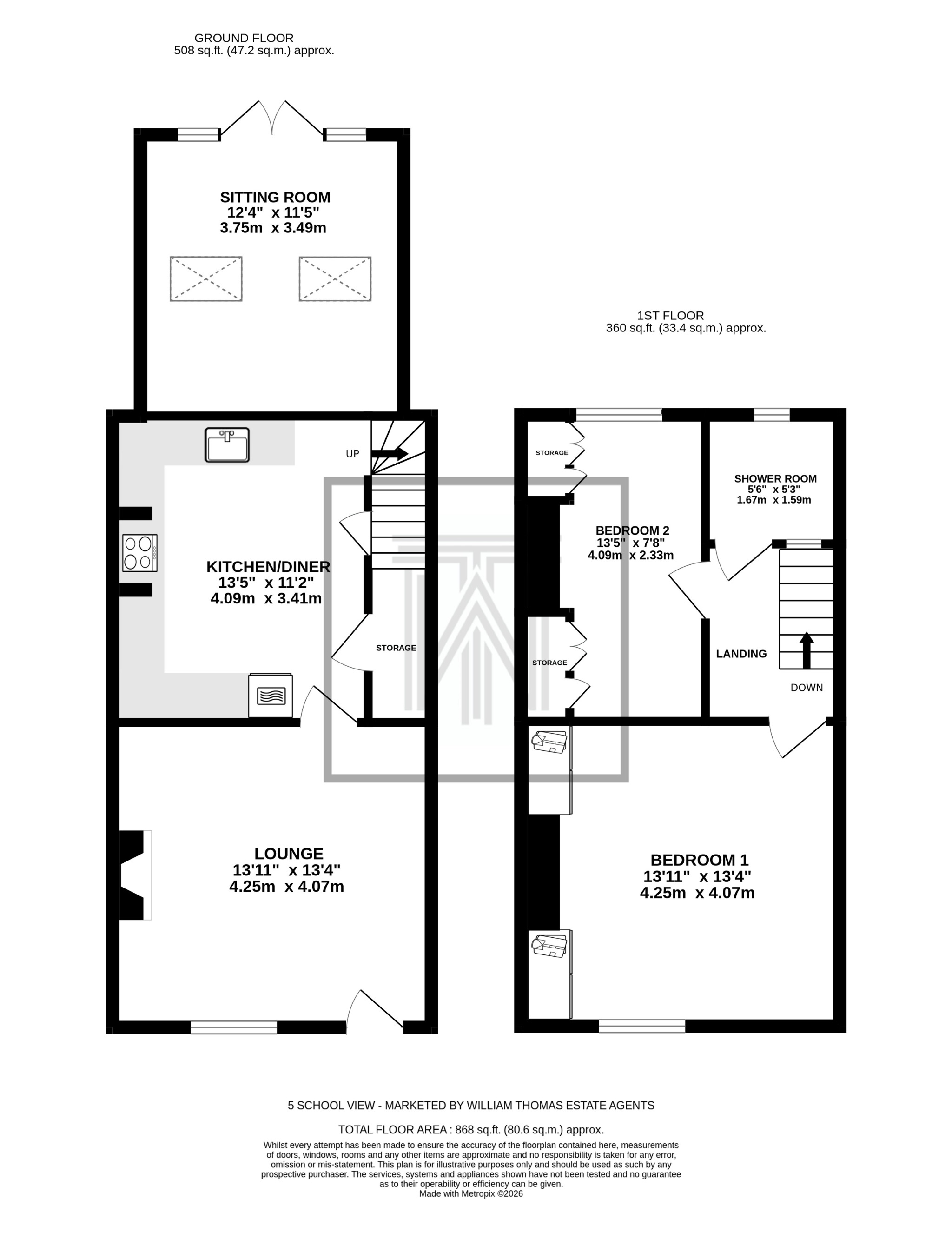 2 bedroom mid terraced house For Sale in Bolton - Floorplan 1.