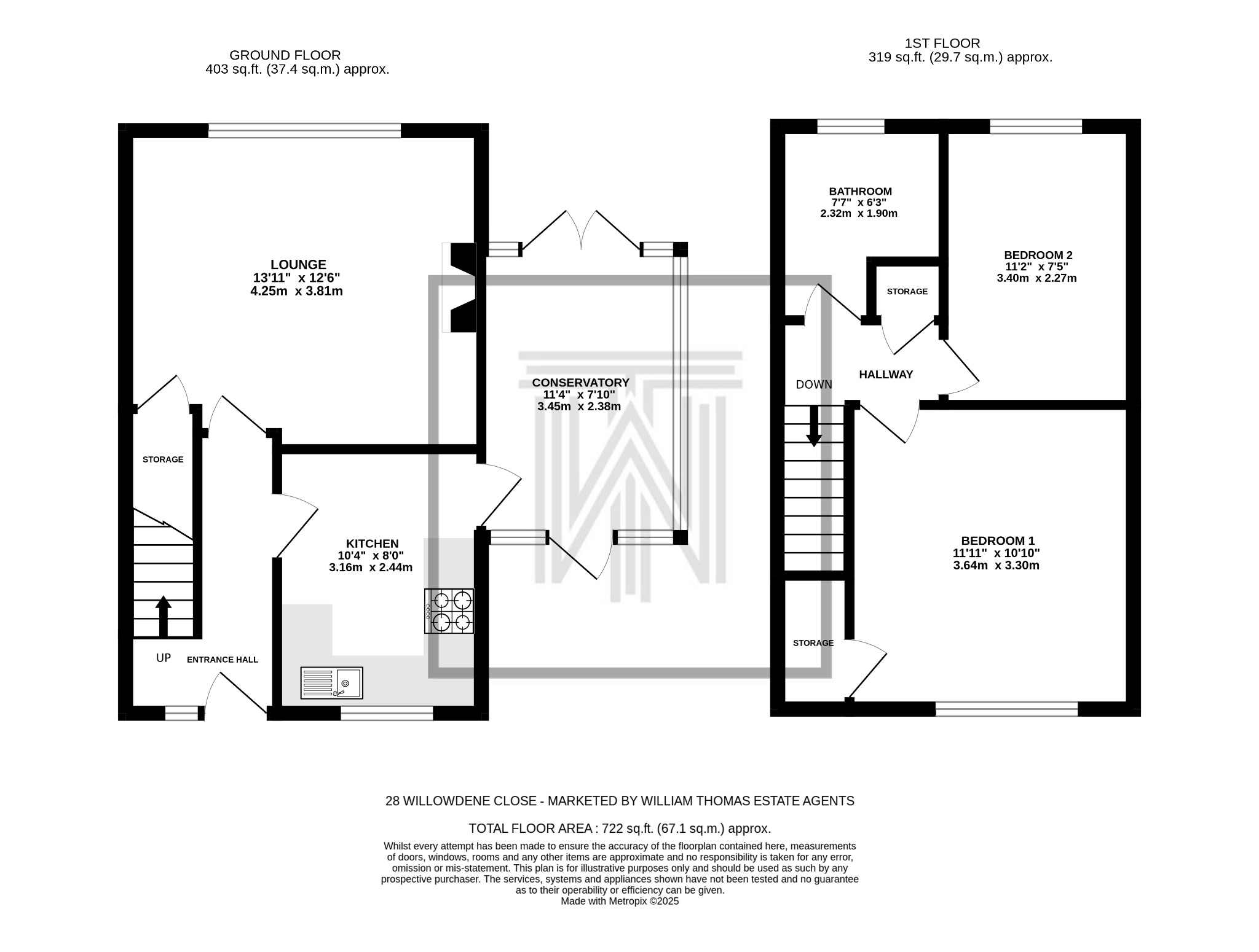2 bedroom semi-detached house Sale Agreed in Bolton - Floorplan 1.