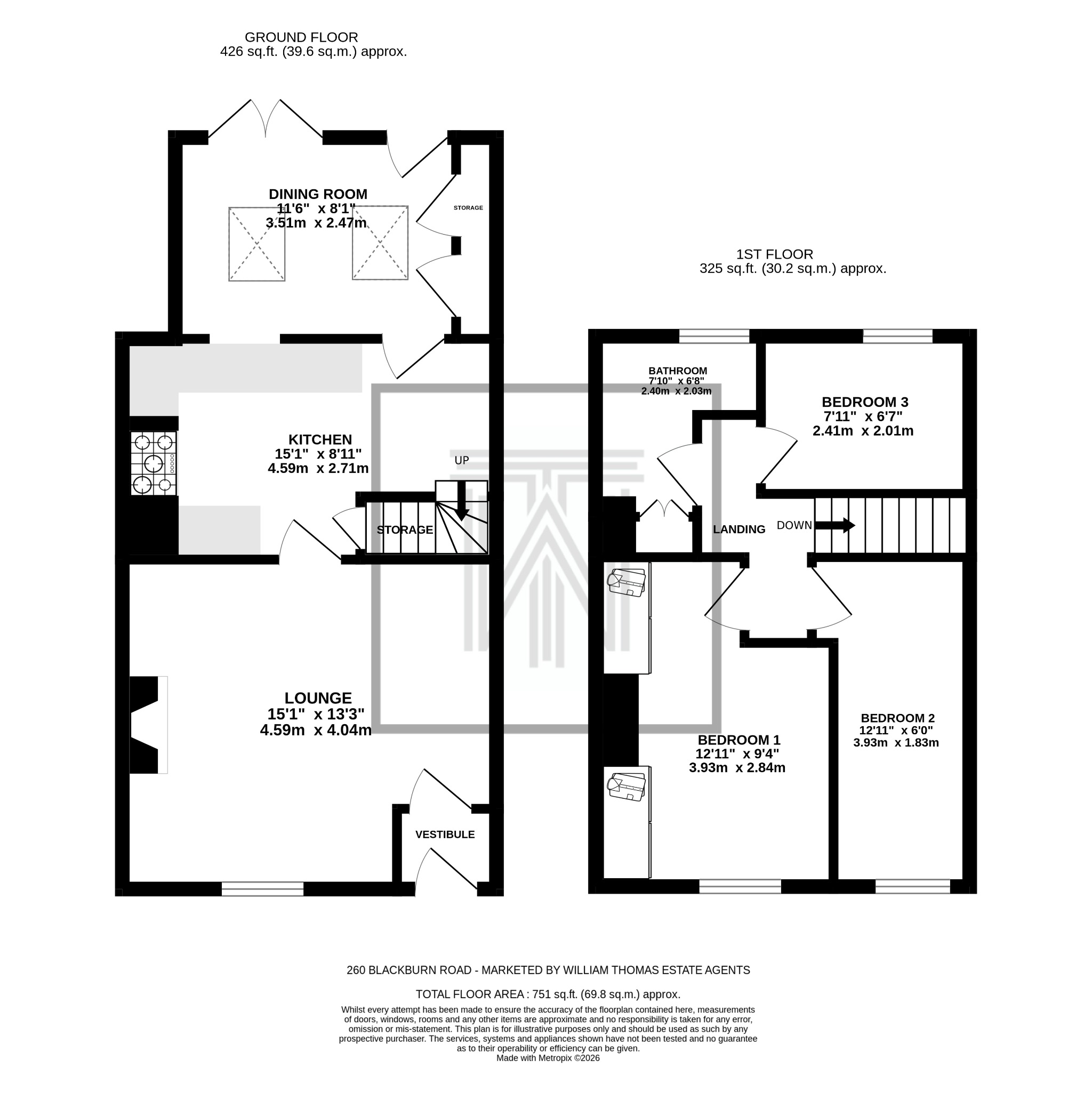 3 bedroom mid terraced house For Sale in Bolton - Floorplan 1.