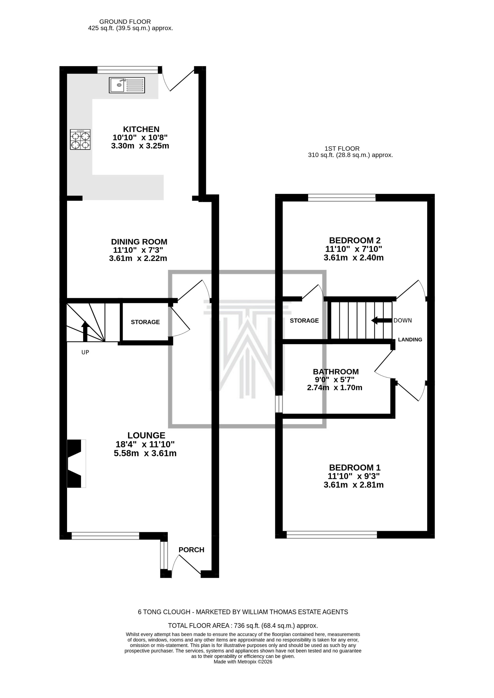 2 bedroom mews house For Sale in Bolton - Floorplan 1.