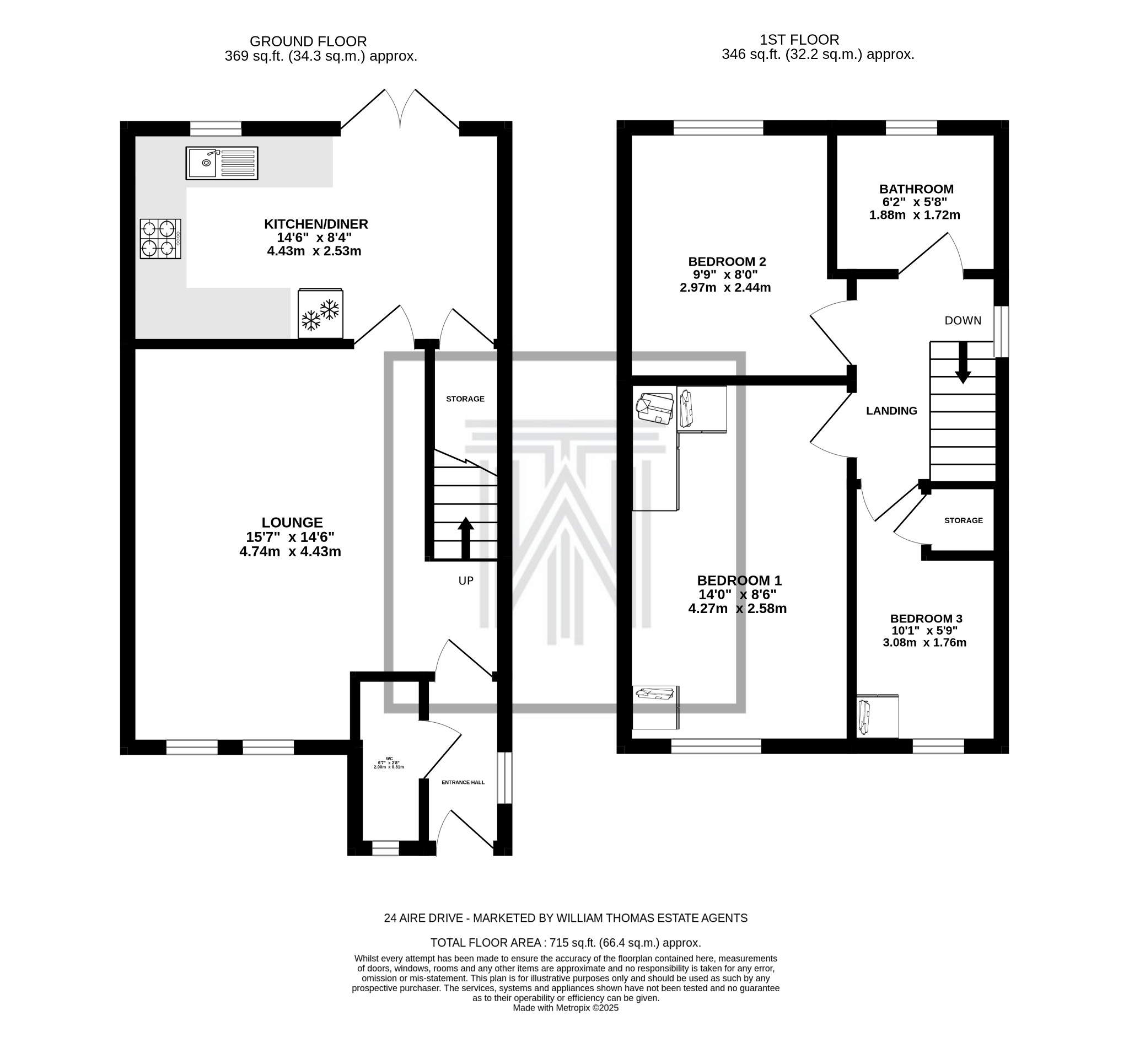 3 bedroom semi-detached house For Sale in Bolton - Floorplan 1.