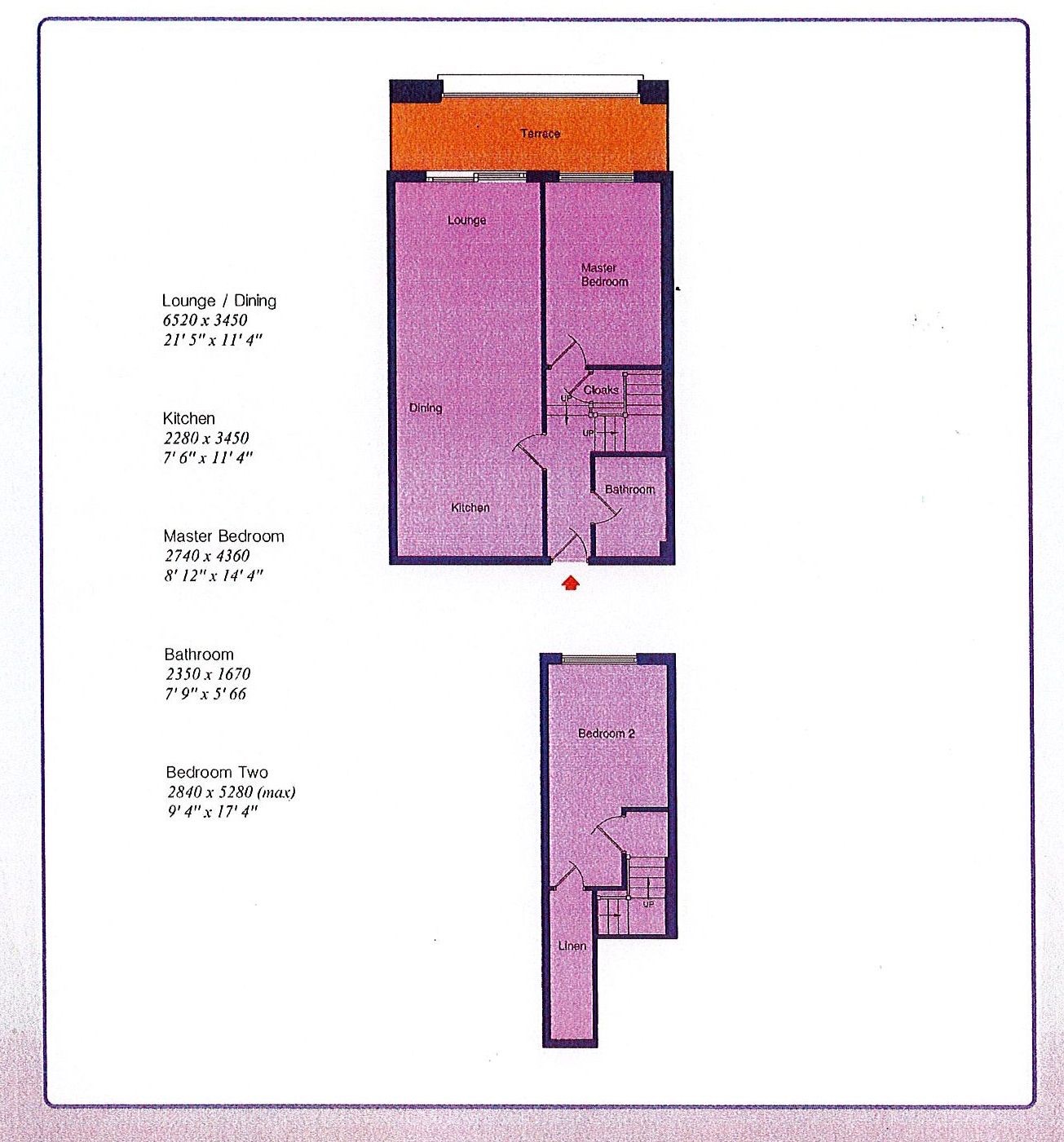 2 bedroom apartment flat/apartment For Sale in Bolton - Floorplan 1.