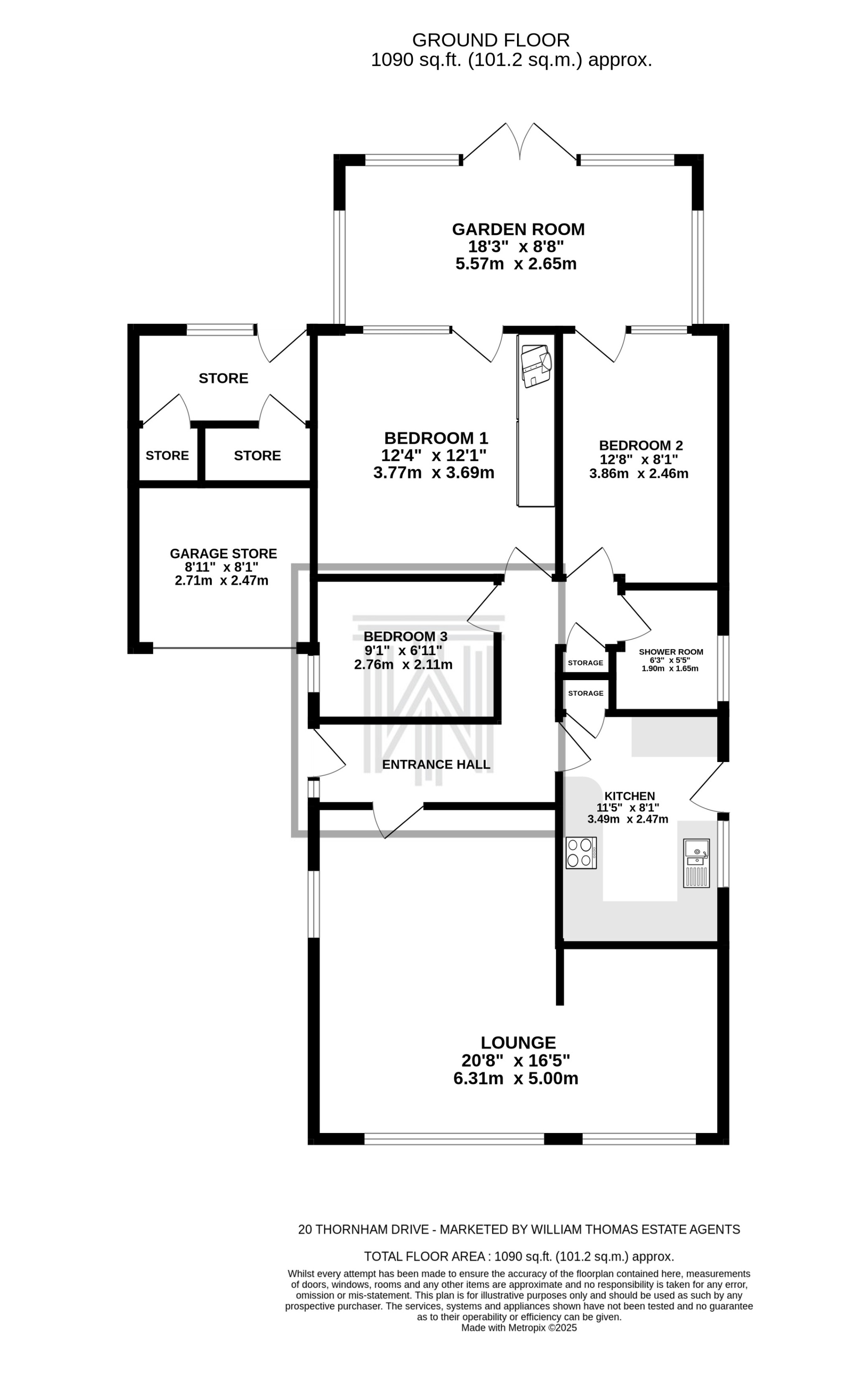 3 bedroom detached bungalow For Sale in Bolton - Floorplan 1.