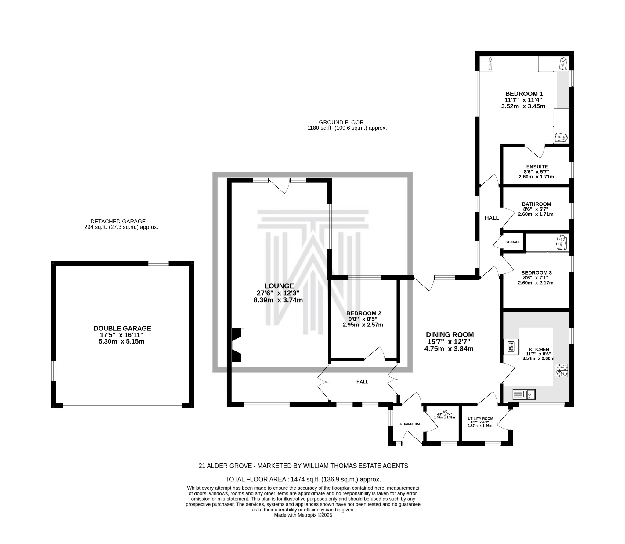 3 bedroom detached bungalow Sale Agreed in Bolton - Floorplan 1.