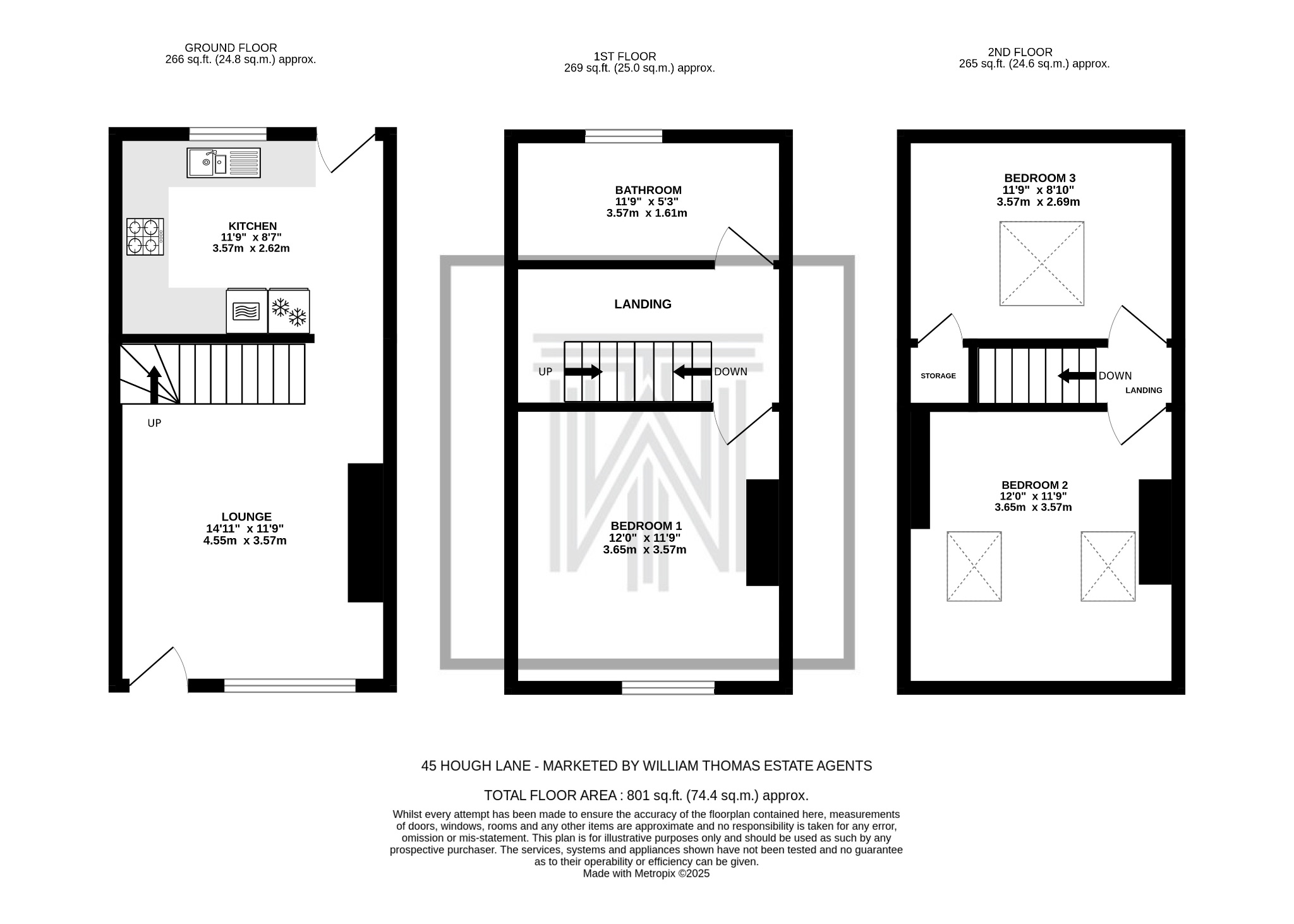 3 bedroom mid terraced house For Sale in Bolton - Floorplan 1.