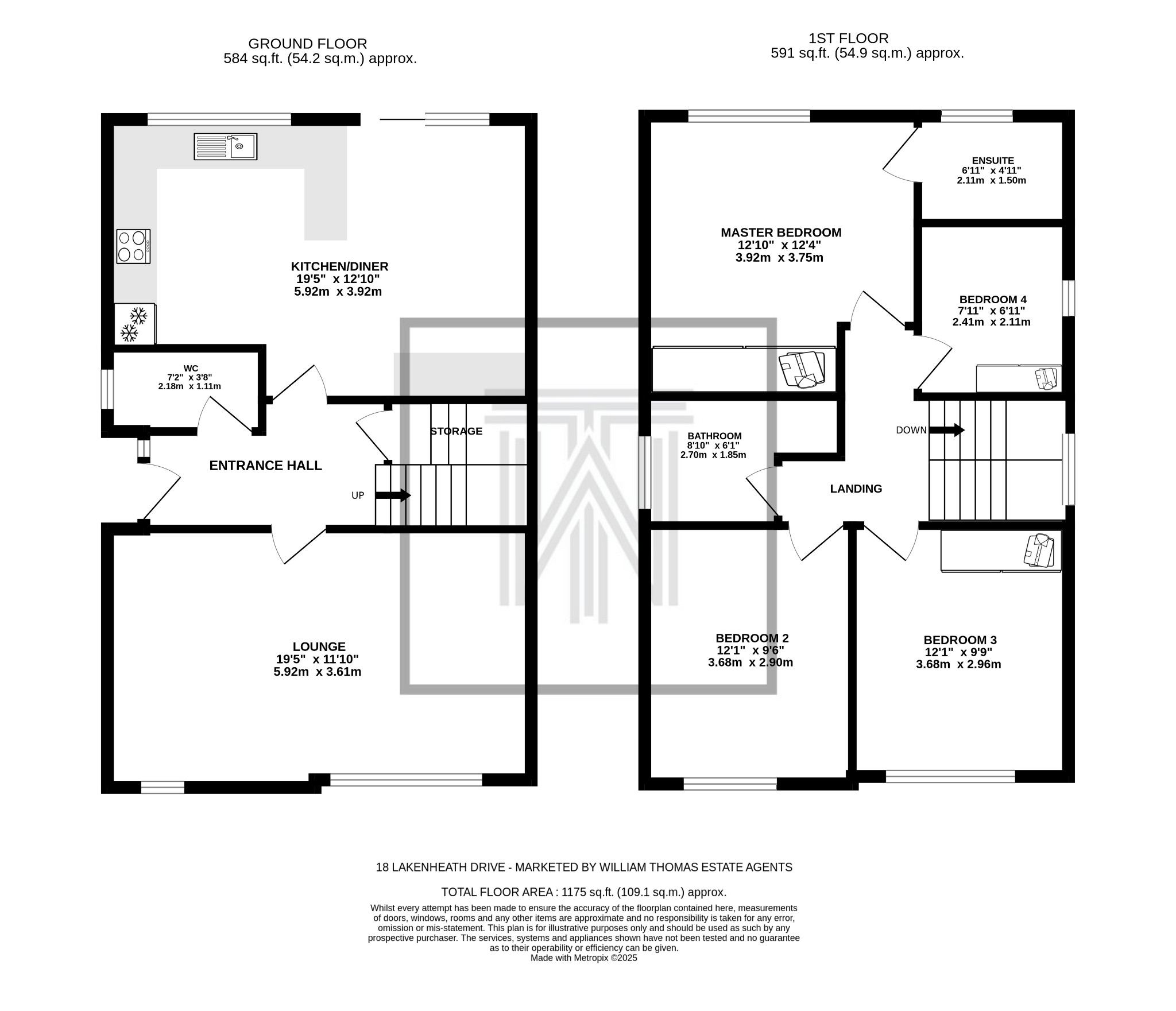 4 bedroom detached house Sale Agreed in Bolton - Floorplan 1.