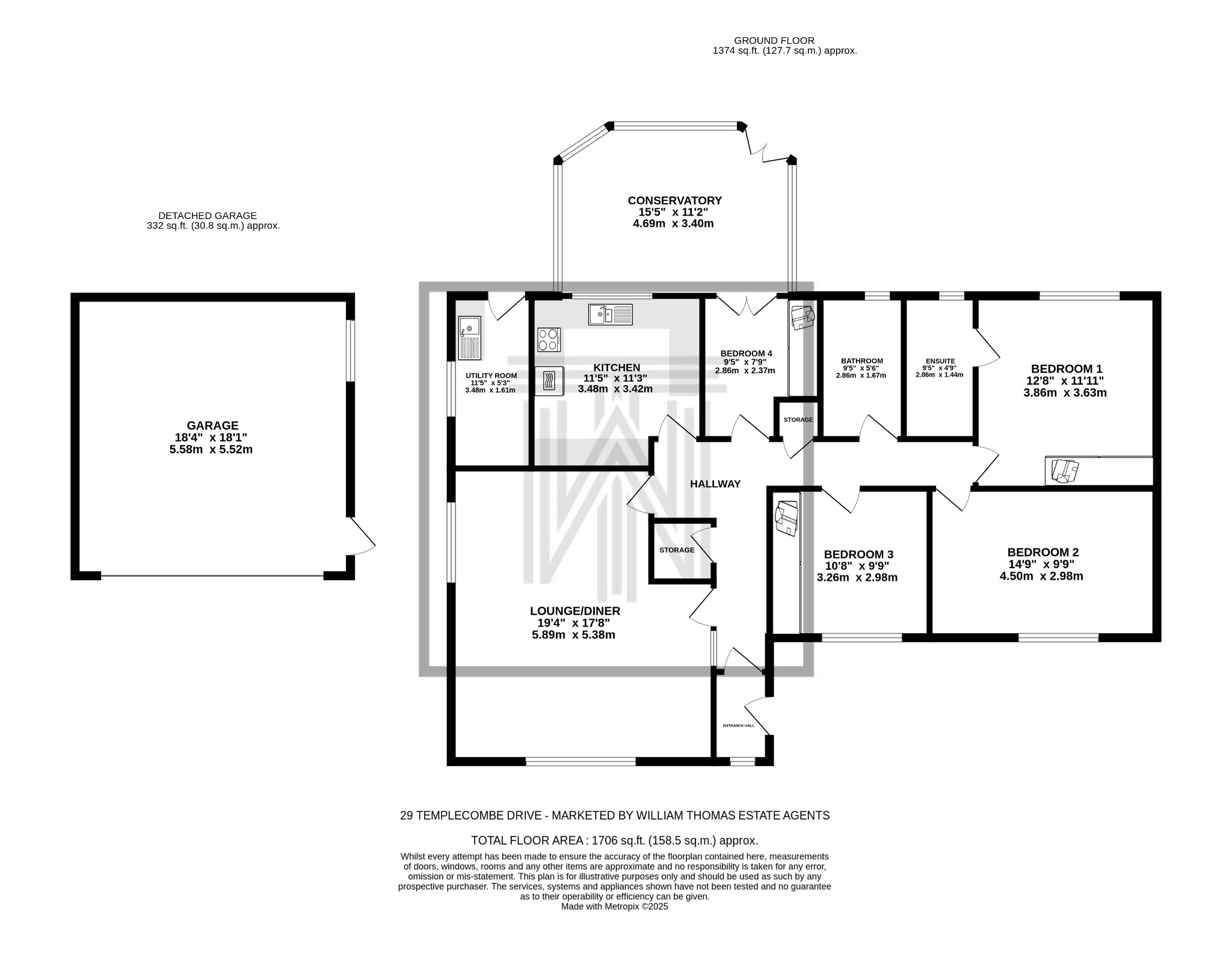 3 bedroom detached house For Sale in Bolton - Floorplan 1.