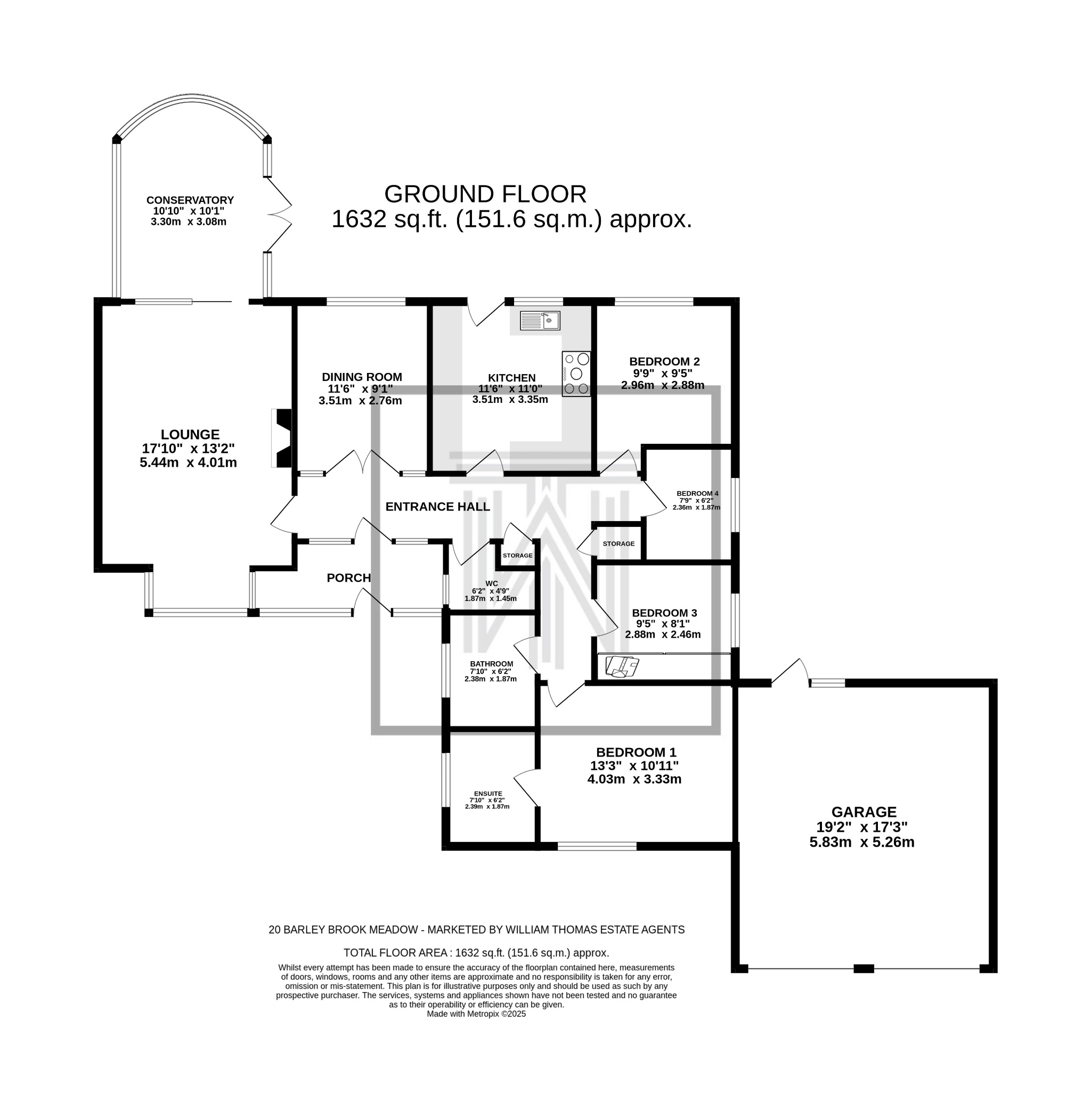 4 bedroom detached bungalow Sale Agreed in Bolton - Floorplan 1.
