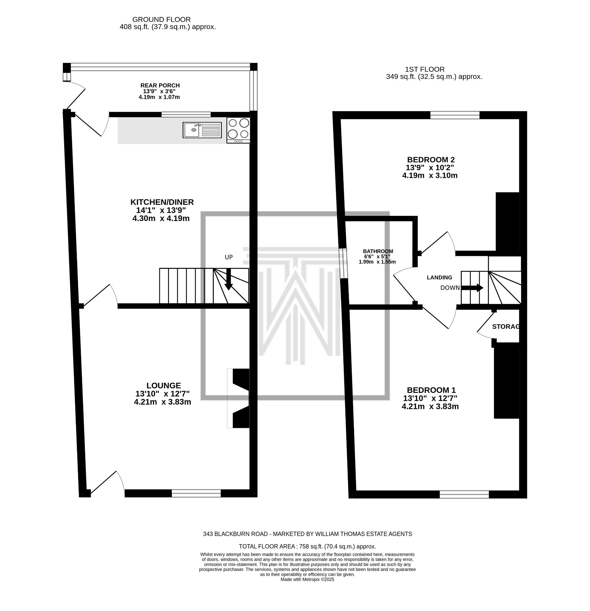 2 bedroom end terraced house For Sale in Bolton - Floorplan 1.