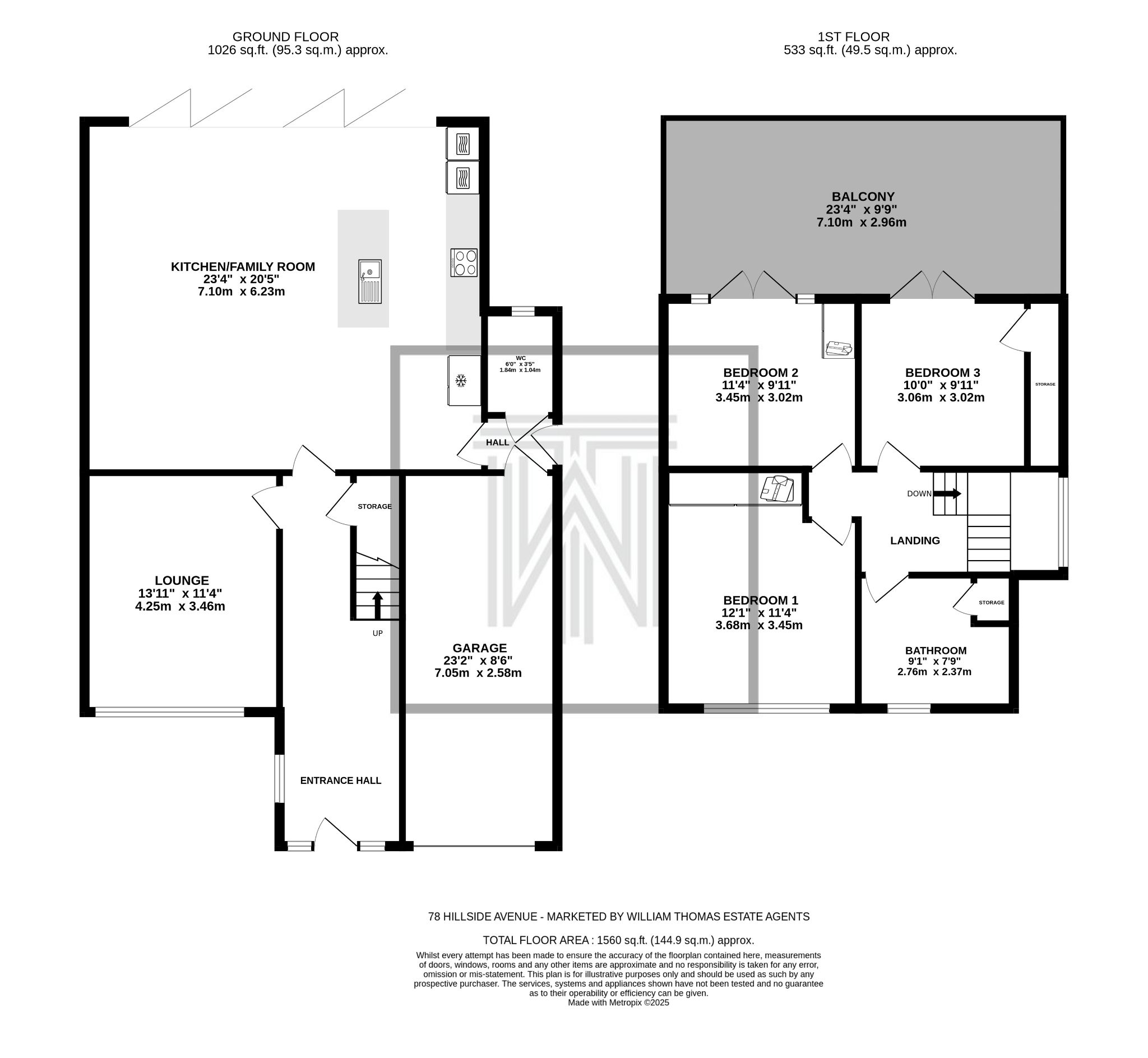 3 bedroom detached house Sale Agreed in Bolton - Floorplan 1.