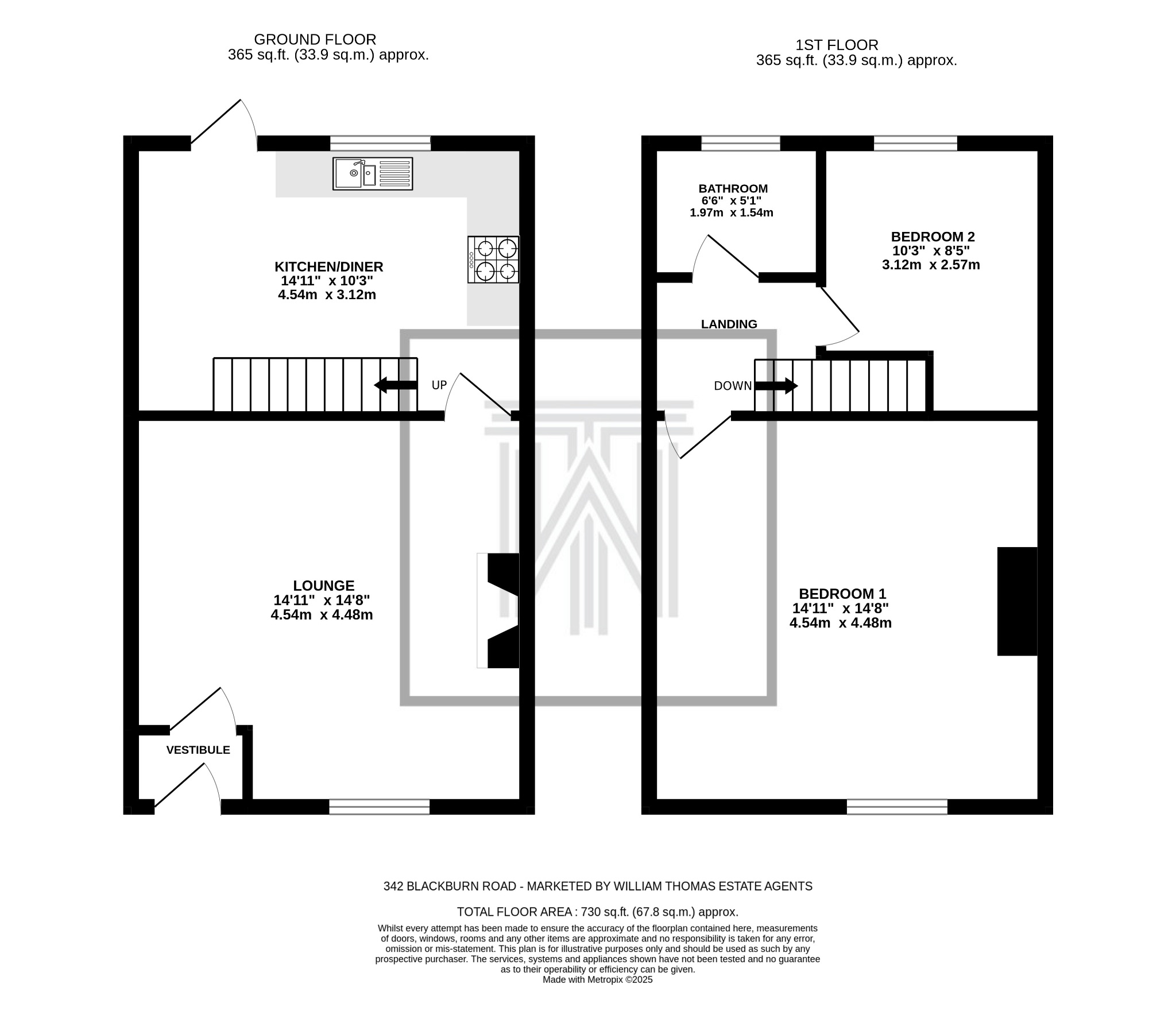 2 bedroom mid terraced house For Sale in Bolton - Floorplan 1.