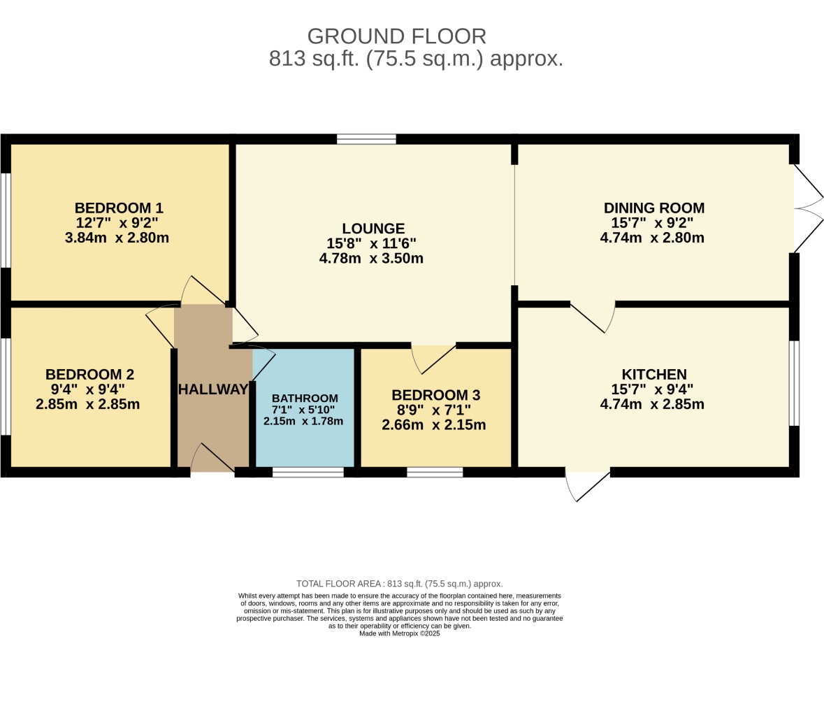 3 bedroom detached bungalow For Sale in Bolton - Floorplan 1.