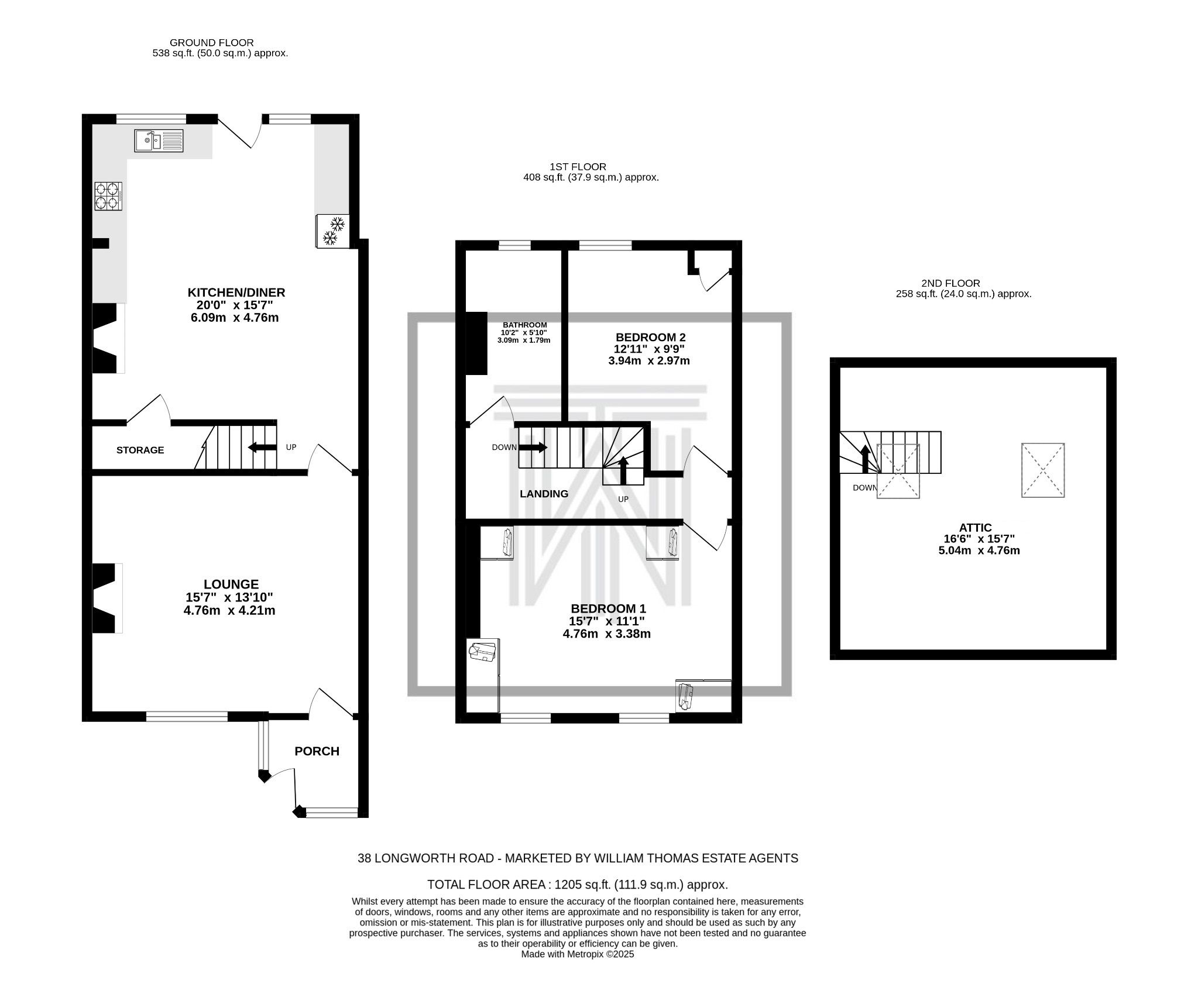 2 bedroom mid terraced house For Sale in Bolton - Floorplan 1.