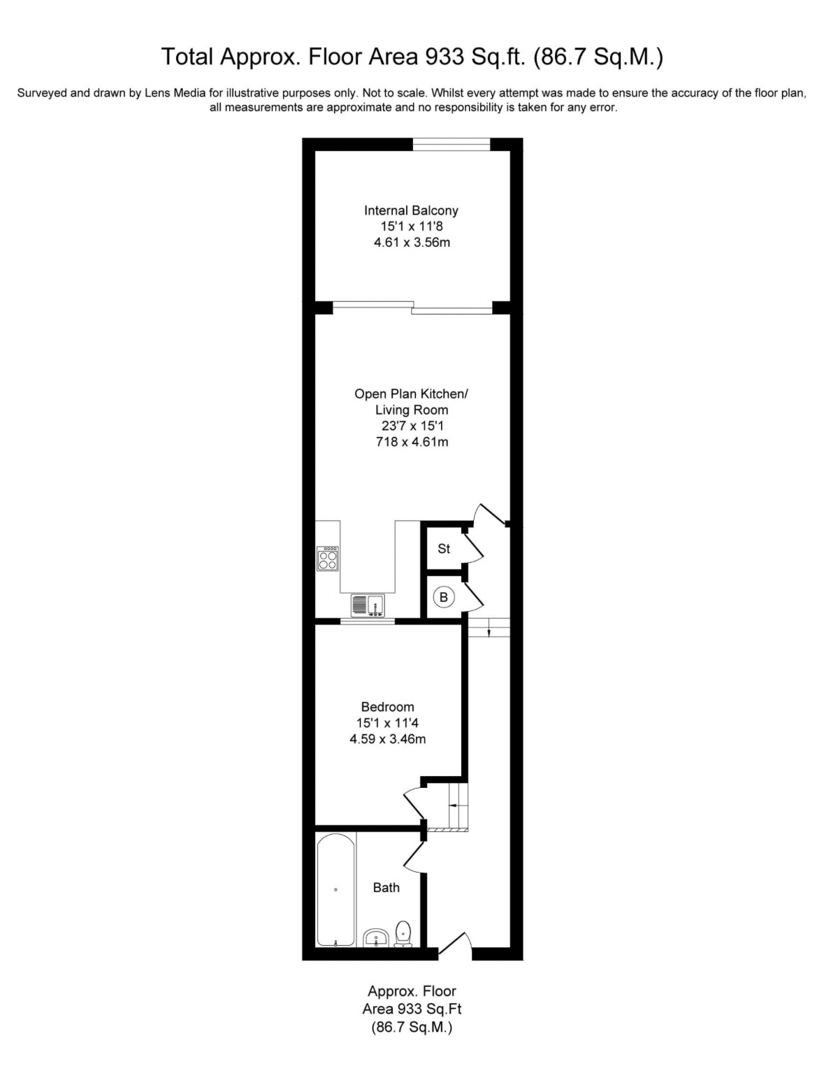 1 bedroom apartment flat/apartment For Sale in Bolton - Floorplan 1.