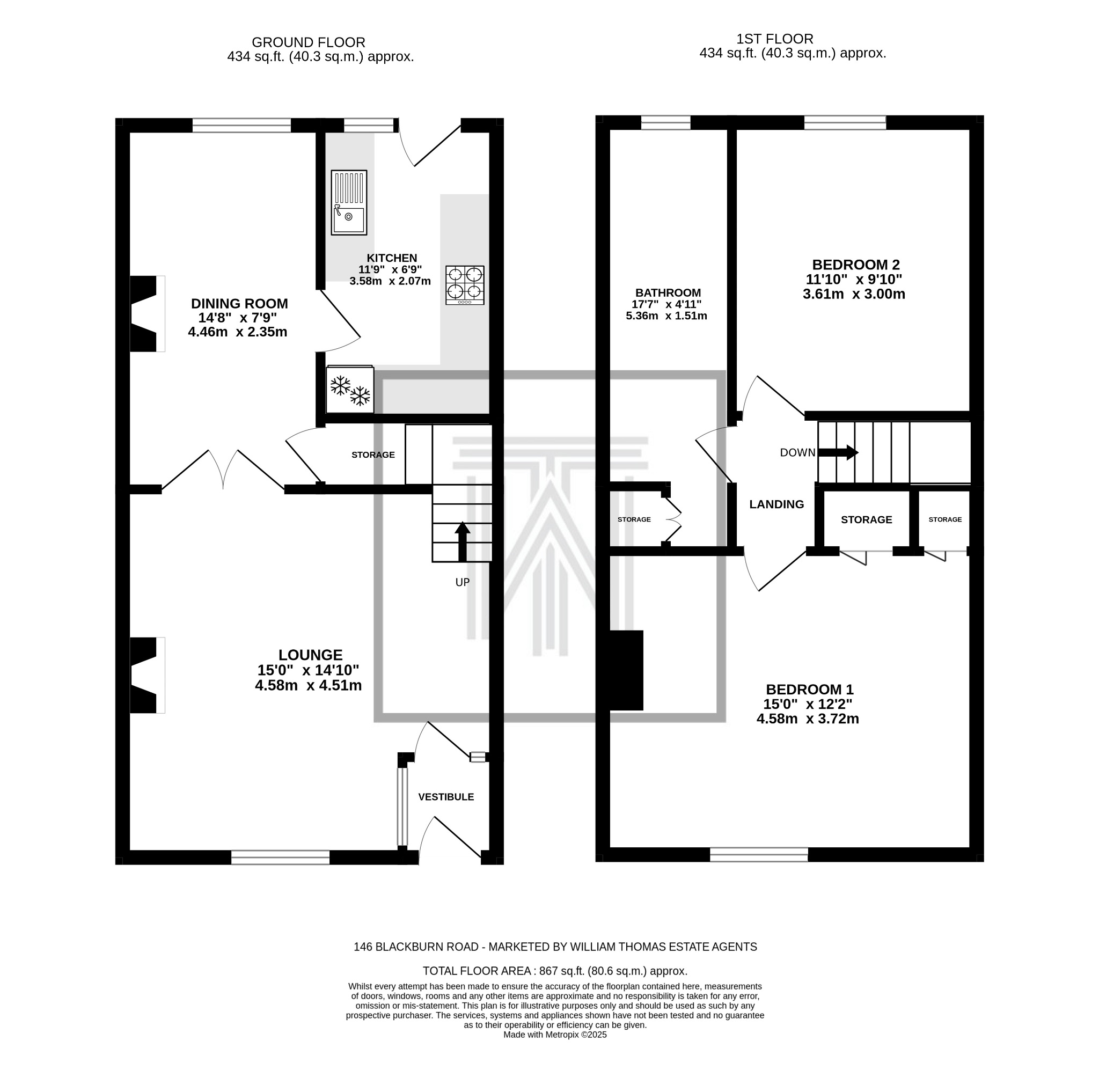 2 bedroom end terraced house For Sale in Bolton - Floorplan 1.