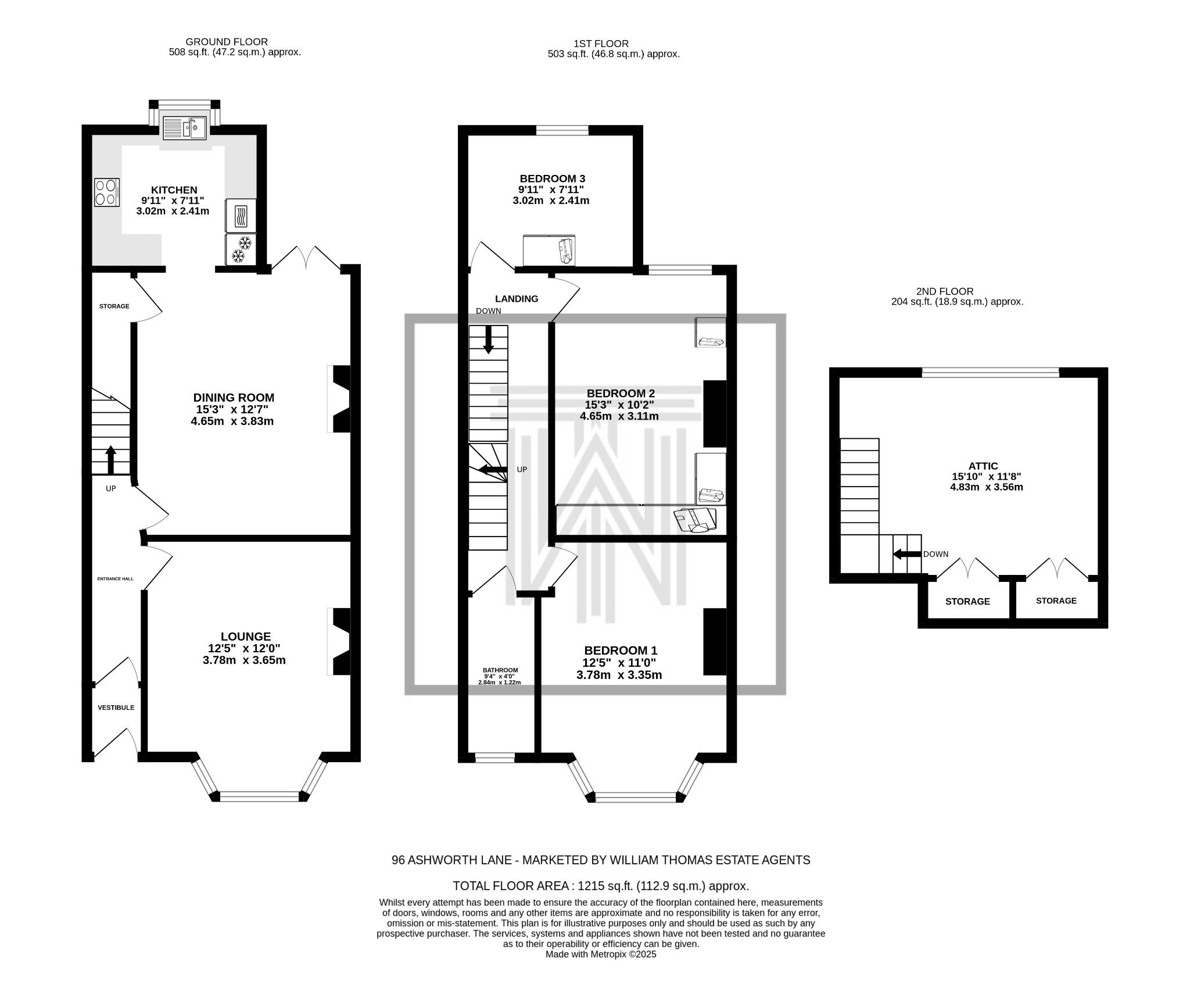 3 bedroom mid terraced house For Sale in Bolton - Floorplan 1.