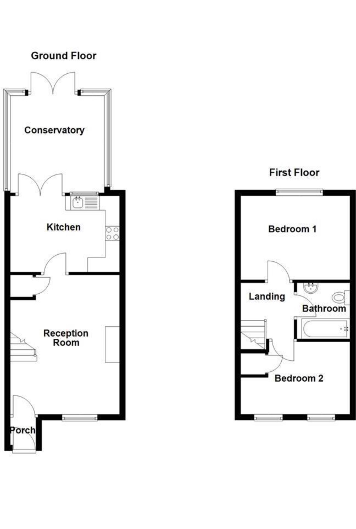 2 bedroom mews house For Sale in Bolton - Floorplan 1.