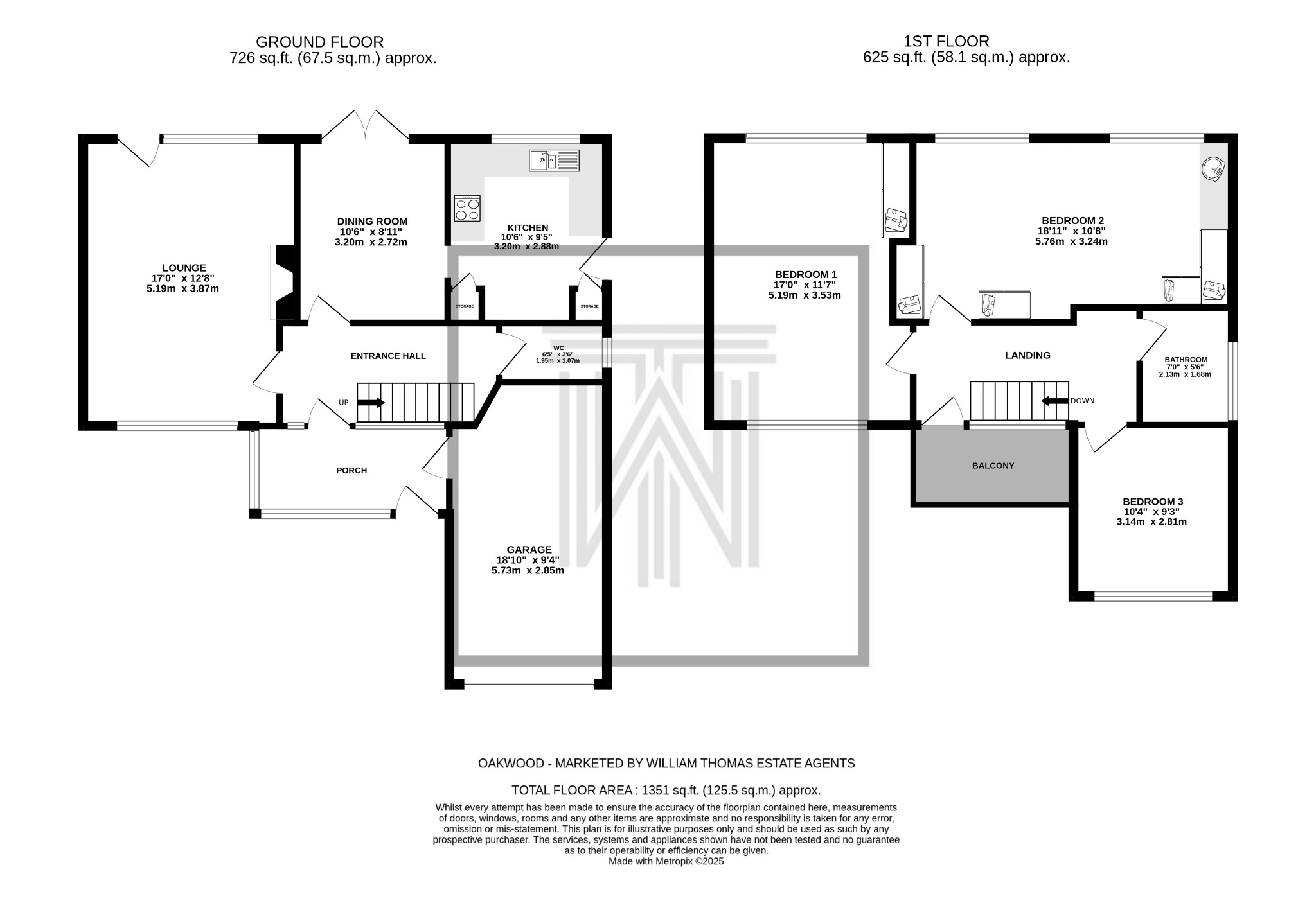3 bedroom detached house For Sale in Darwen - Floorplan 1.