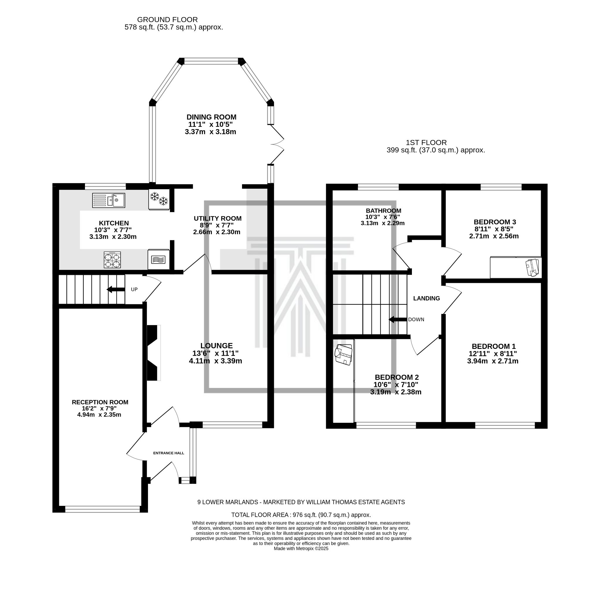 3 bedroom semi-detached house Sale Agreed in Bolton - Floor Plan.