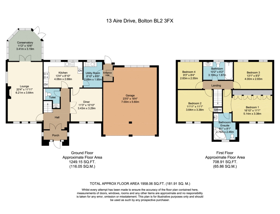 4 bedroom detached house For Sale in Bolton - Floorplan 1.