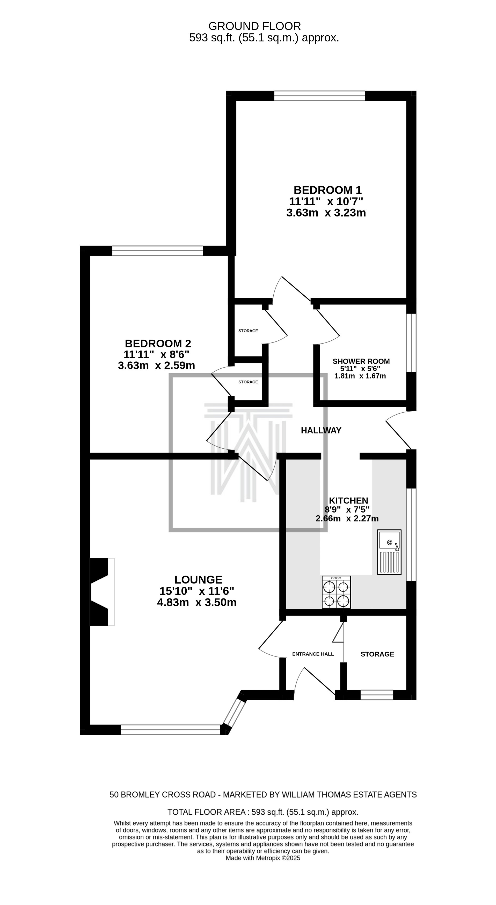 2 bedroom semi-detached bungalow For Sale in Bolton - Floorplan 1.