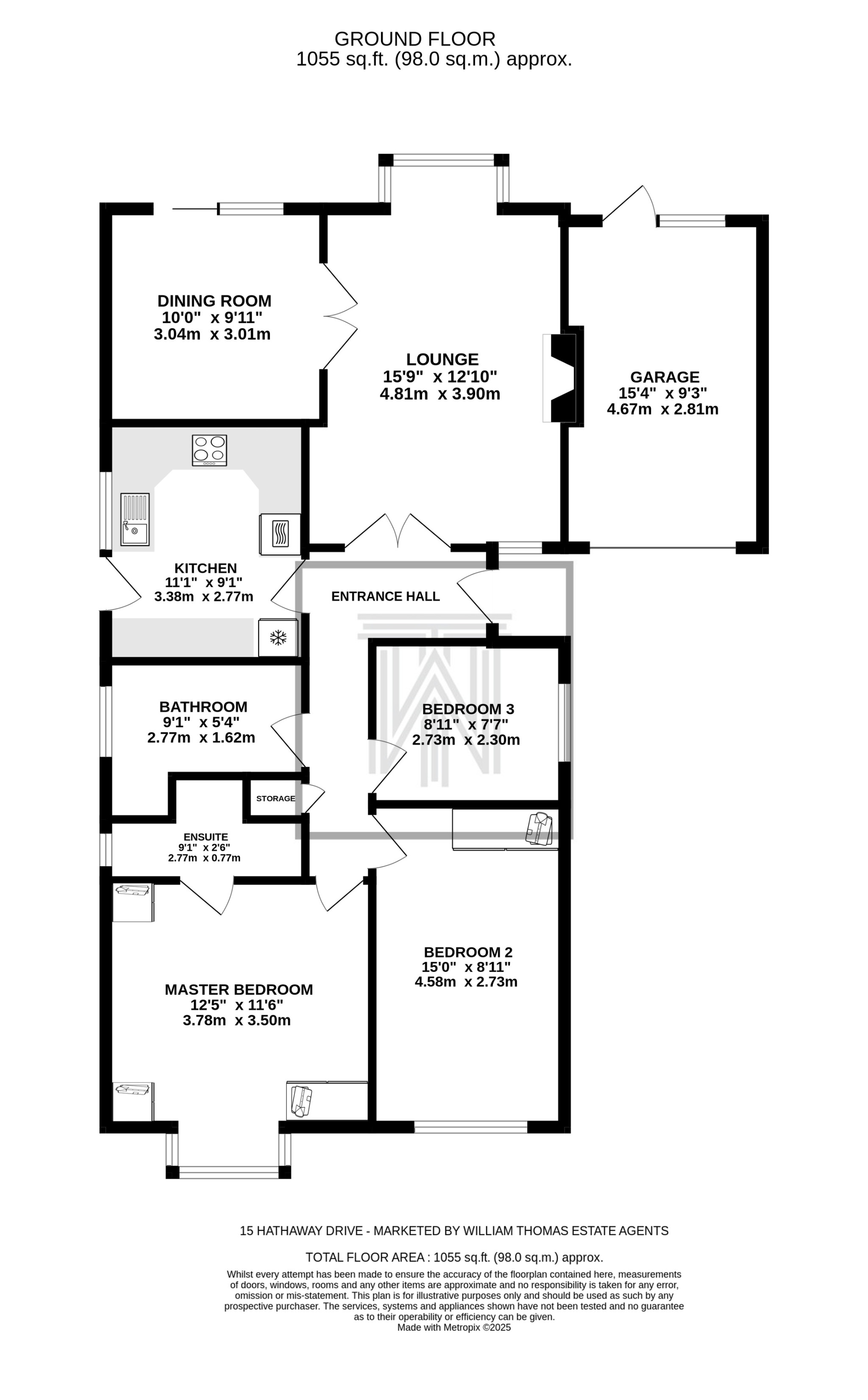 3 bedroom detached bungalow For Sale in Bolton - Floorplan 1.