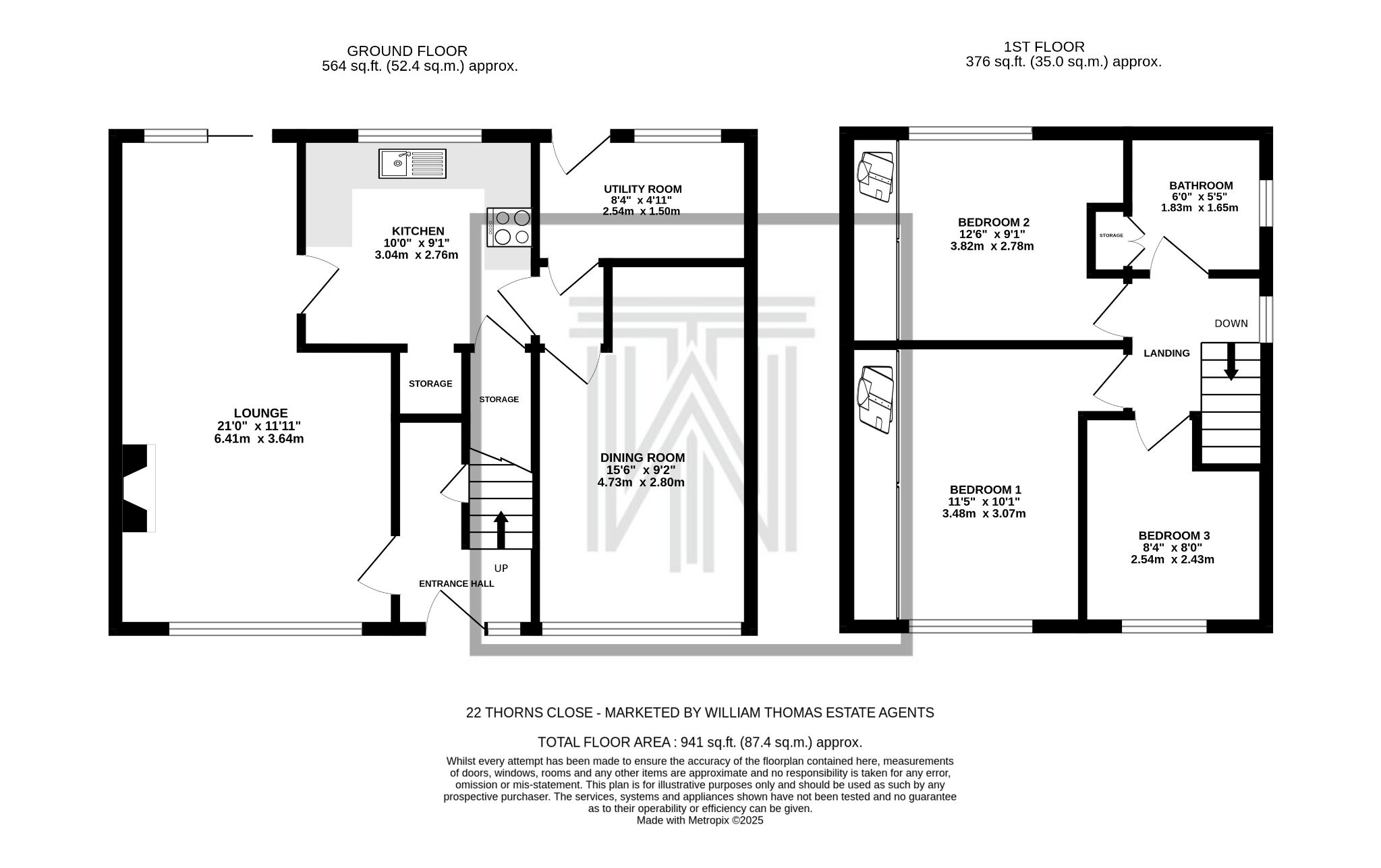 3 bedroom semi-detached house Sale Agreed in Bolton - Floorplan 1.