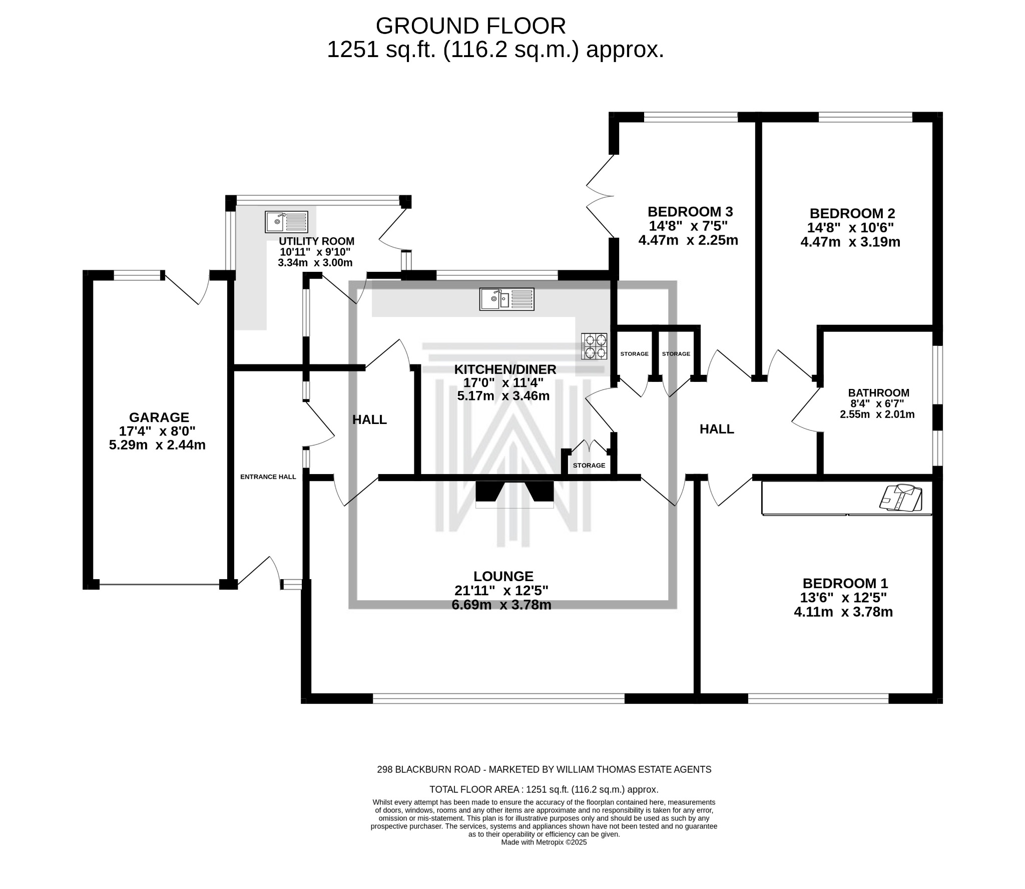 3 bedroom detached bungalow For Sale in Bolton - Floorplan 1.