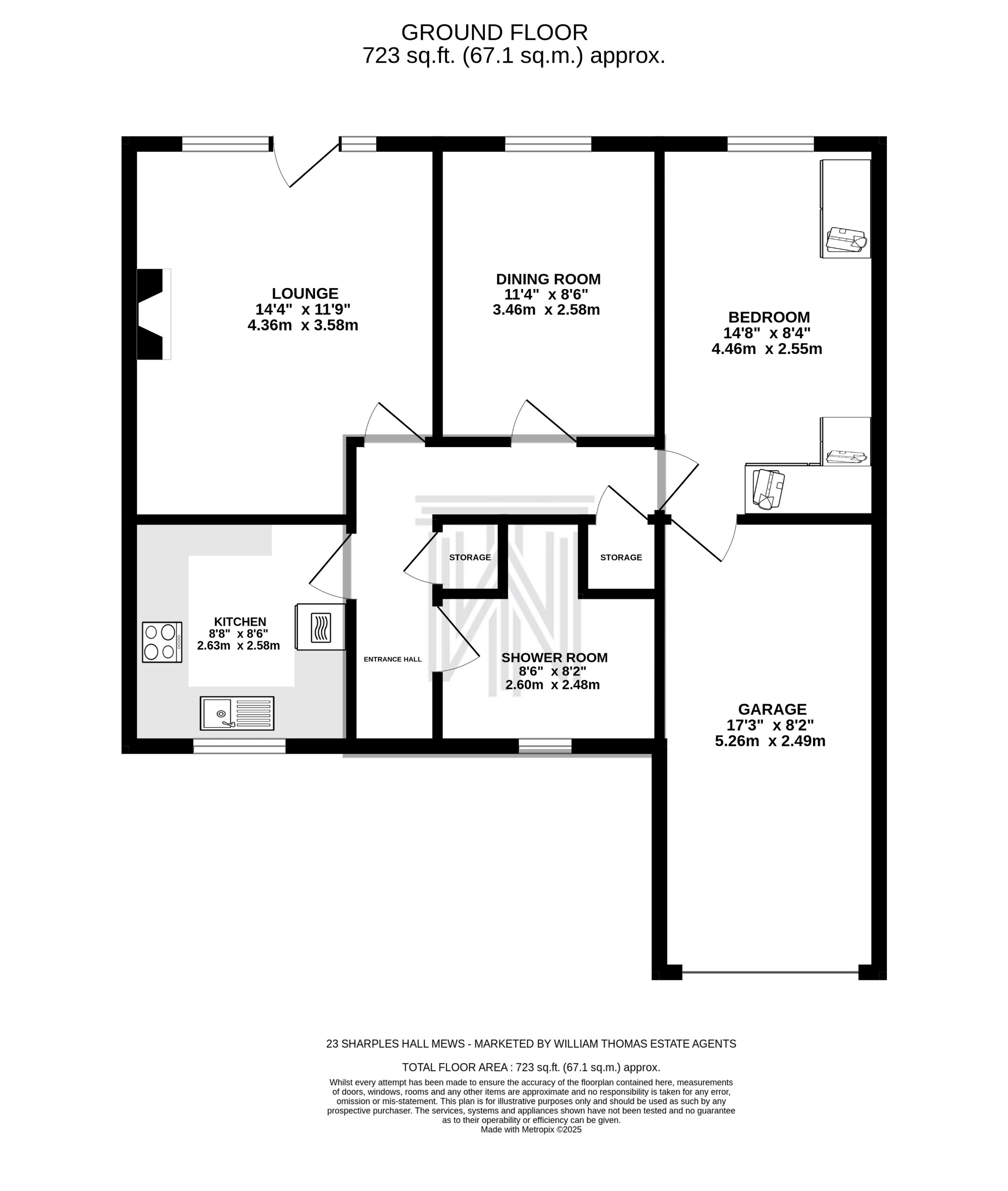 2 bedroom semi-detached bungalow For Sale in Bolton - Floorplan 1.