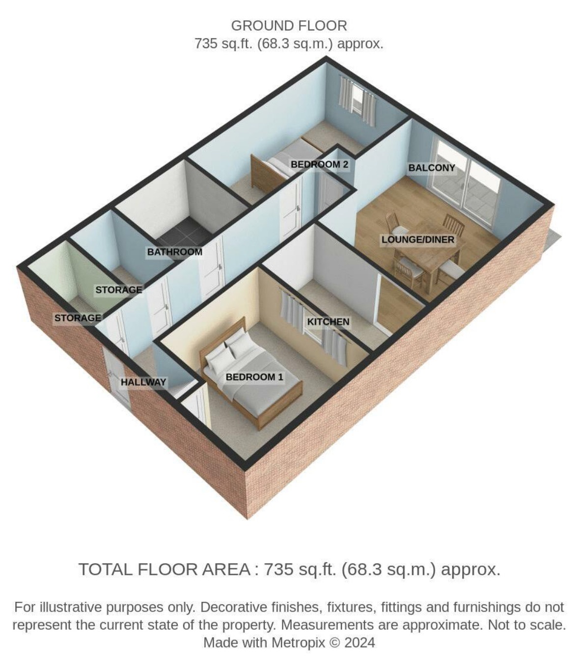 2 bedroom apartment flat/apartment For Sale in Bolton - Floorplan 1.