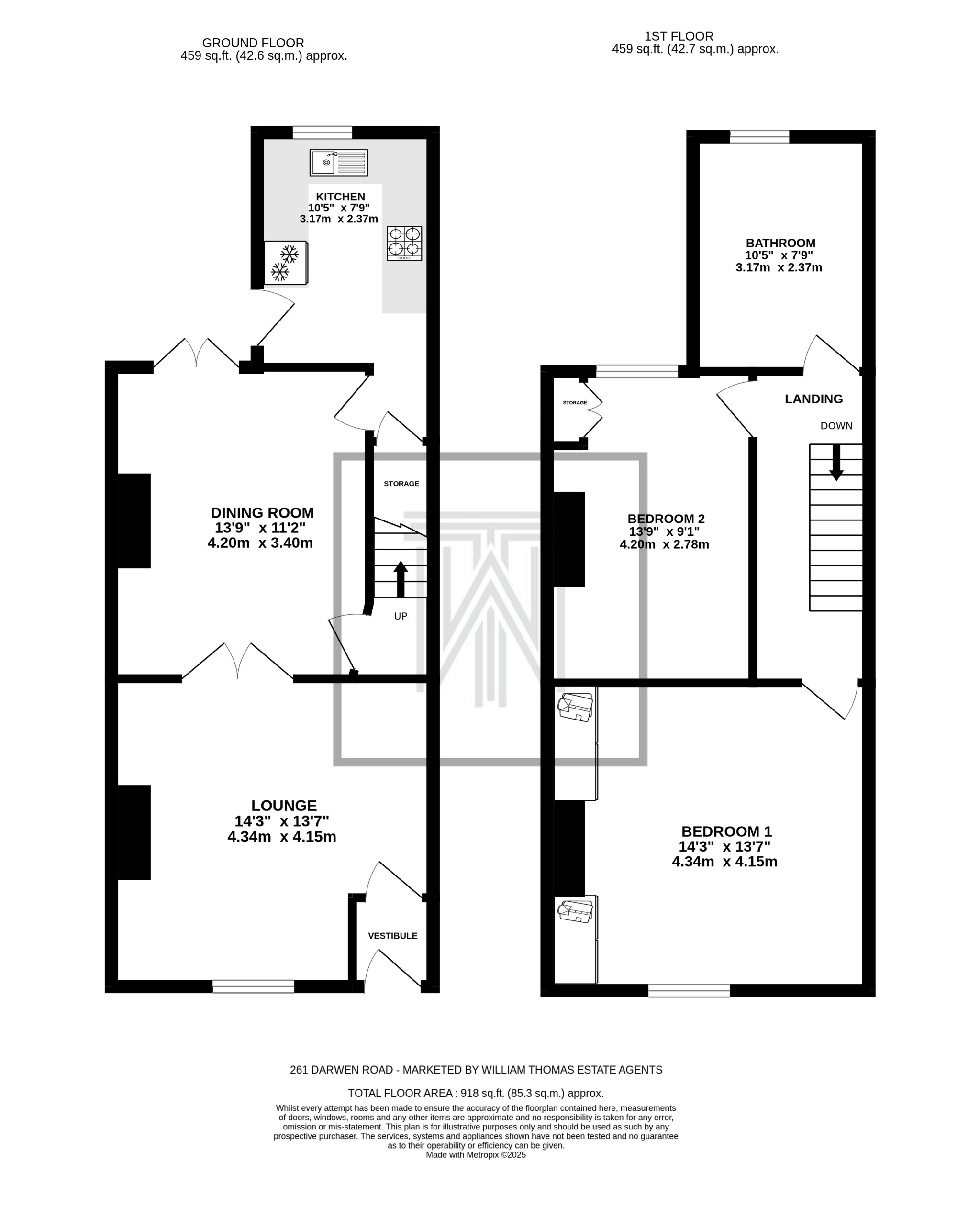2 bedroom mid terraced house For Sale in Bolton - Floorplan 1.