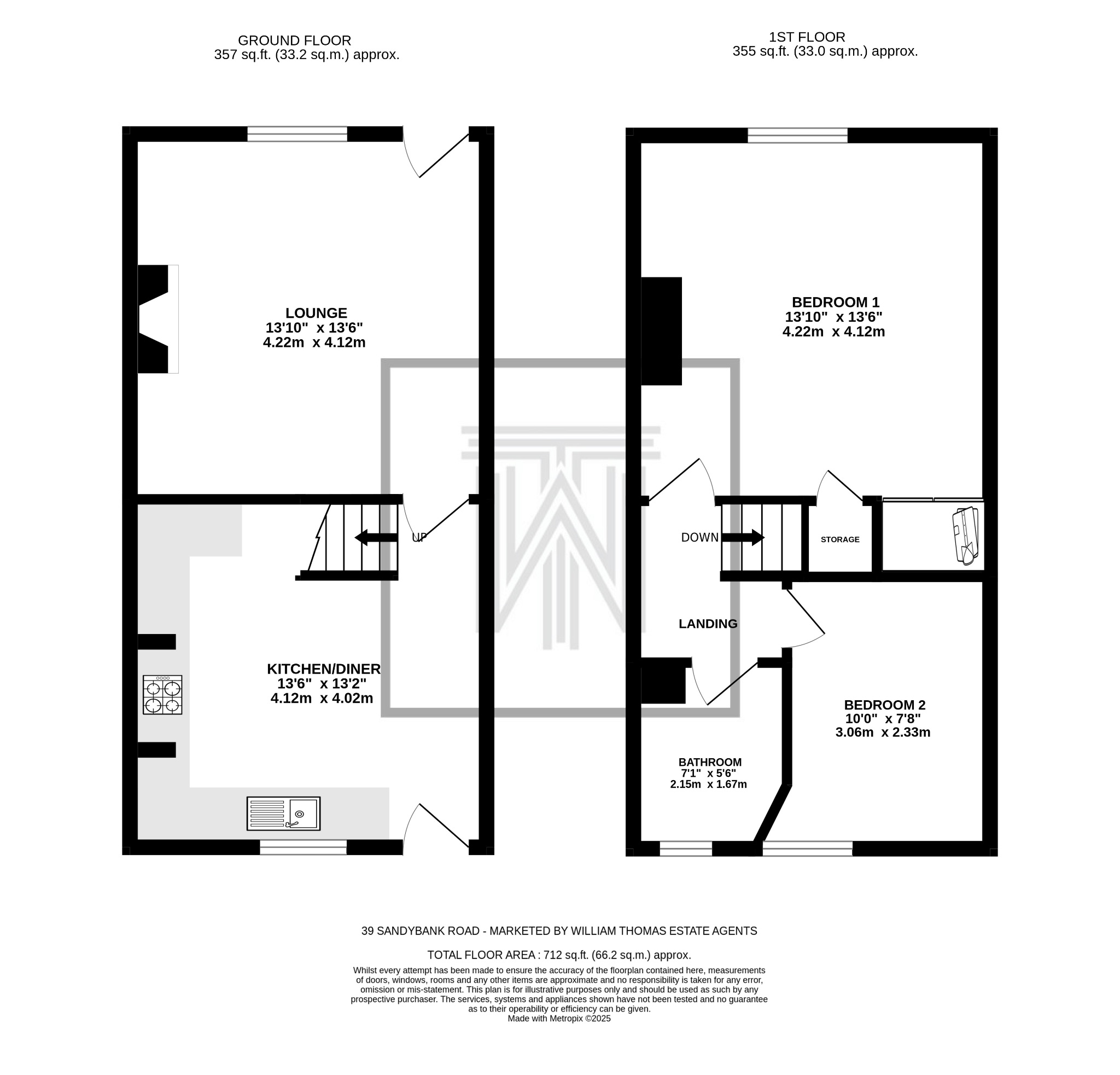 2 bedroom mid terraced house For Sale in Bolton - Floorplan 1.
